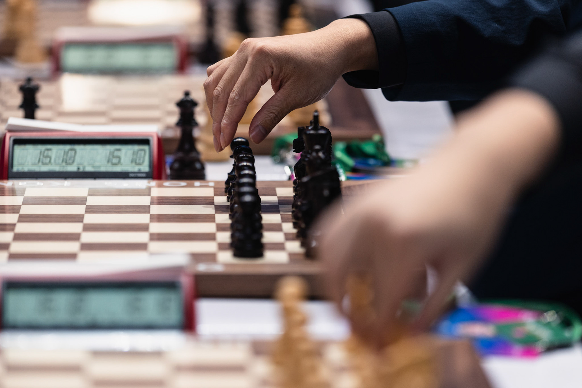 HONG KONG, China - JUNE 19: a detail view shows the player comeptes during the FIDE World Team Rapid and Blitz Chess Championships 2026 at Queen Elizabeth Stadium on June 19, 2026 in Hong Kong, China, (Photo by Jack Ng/Alamy Live News)