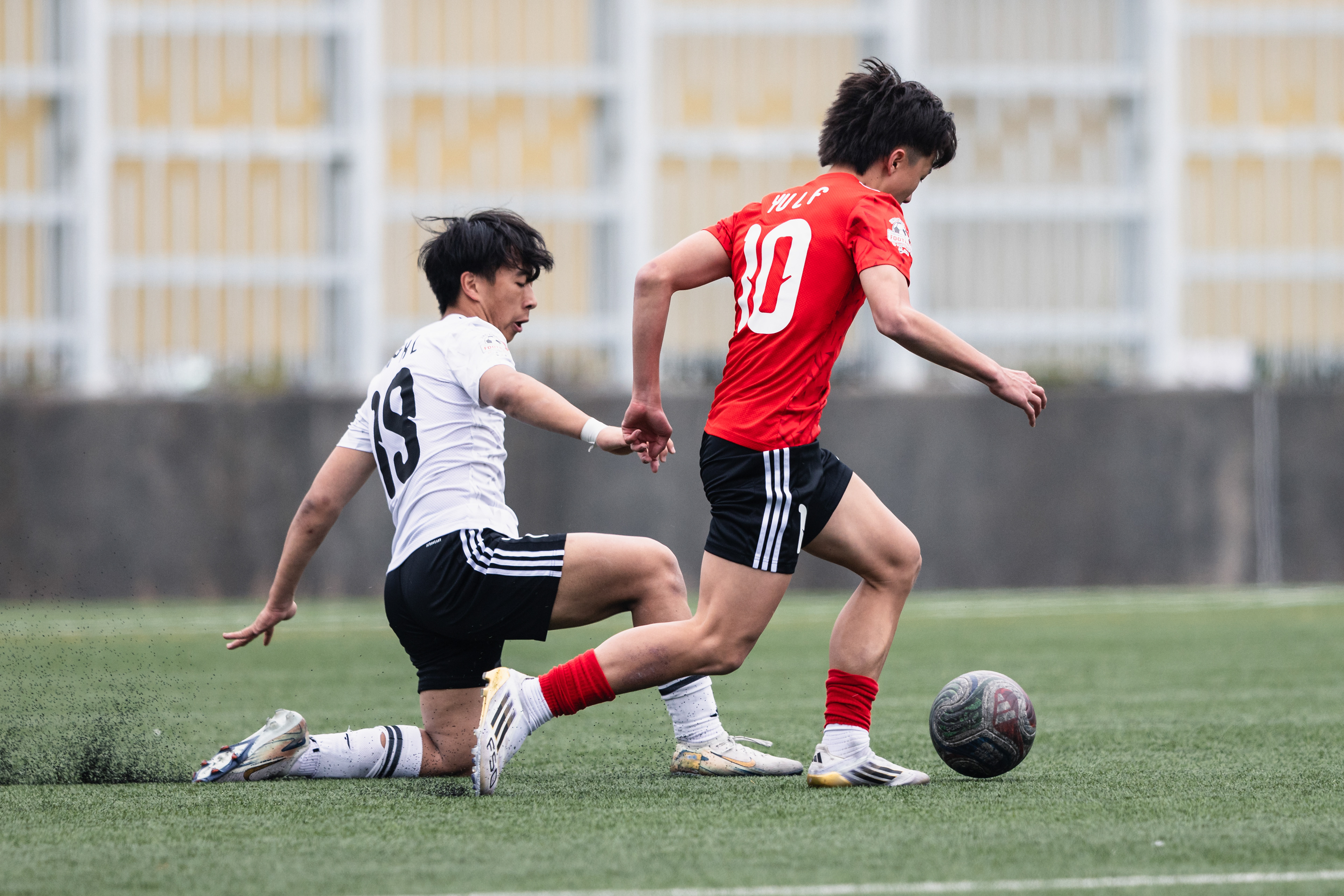 HONG KONG, China - FEBRUARY 09: during SamGor All Hong Kong Schools Jing Ying Football Tournament 2025-26 - Lam Tai Fai College vs Hong Kong International School at Po Kong Village Road Park Artificial Turf Soccer Pitch on February 9, 2026 in Hong Kong, China, (Photo by Jack Ng/)