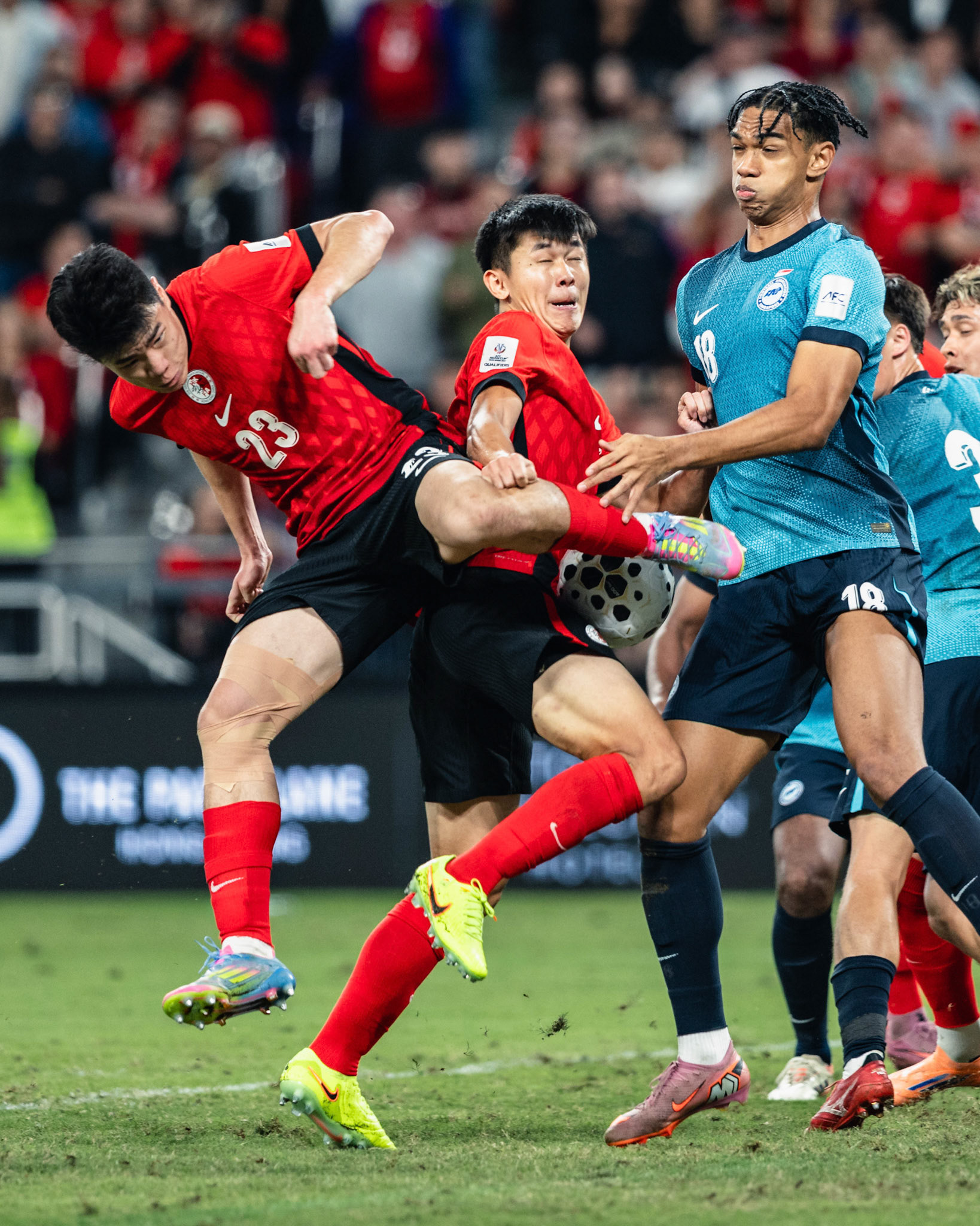 HONG KONG, China - NOVEMBER  18:  during 2027 Asian Cup Qualifers - Hong Kong, China vs Singapore at Kai Tak Stadium on November 18, 2025 in Hong Kong, China, (Photo by Jack Ng/Pixel Images)