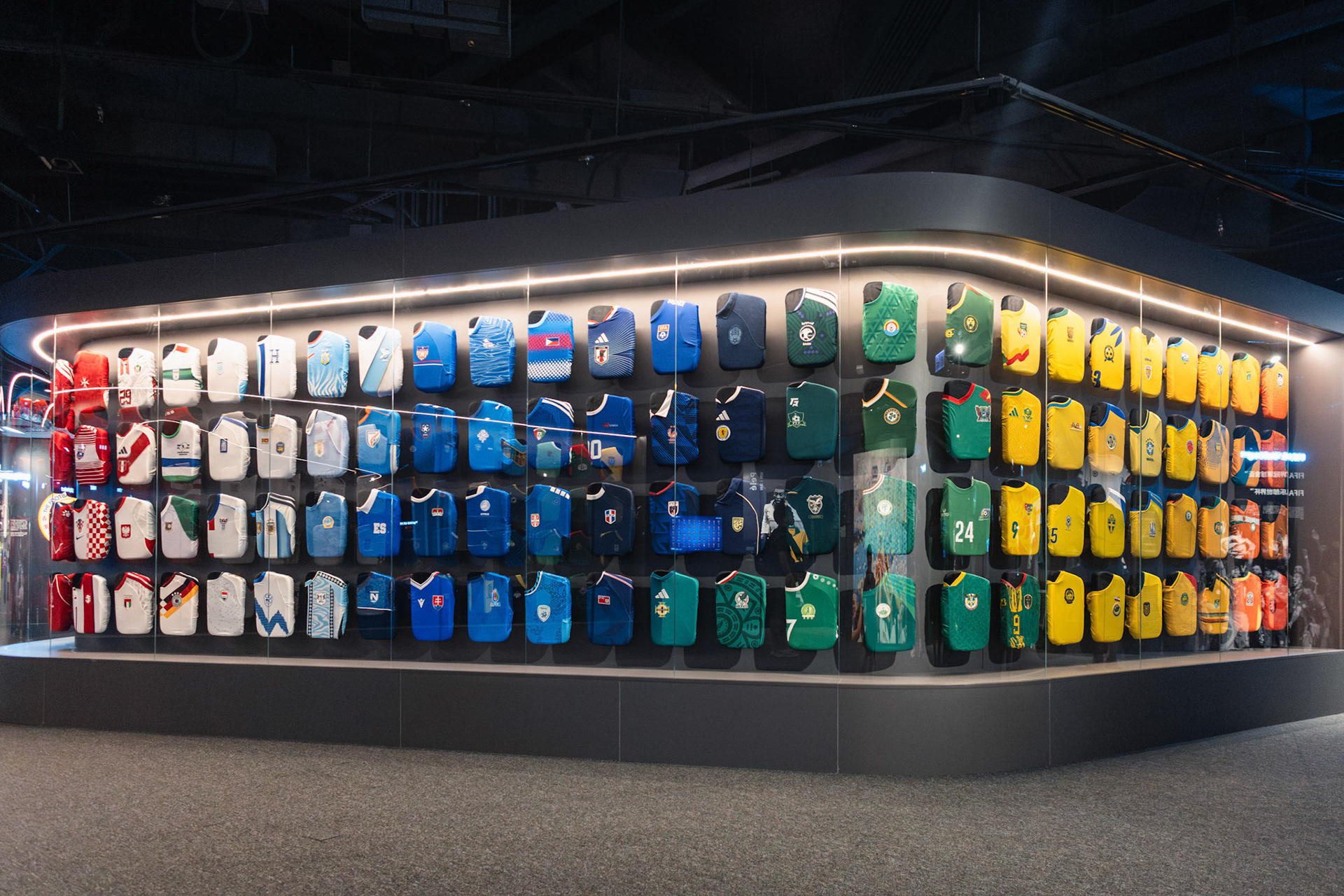 HONG KONG, China - MAY 28: A collection of jerseys is shown during the Grand Opening of FIFA Museum in Hong Kong at FIFA Museum Hong Kong, Causeway Bay on May 28, 2026 in Hong Kong, China, (Photo by Jack Ng/Alamy Live News)