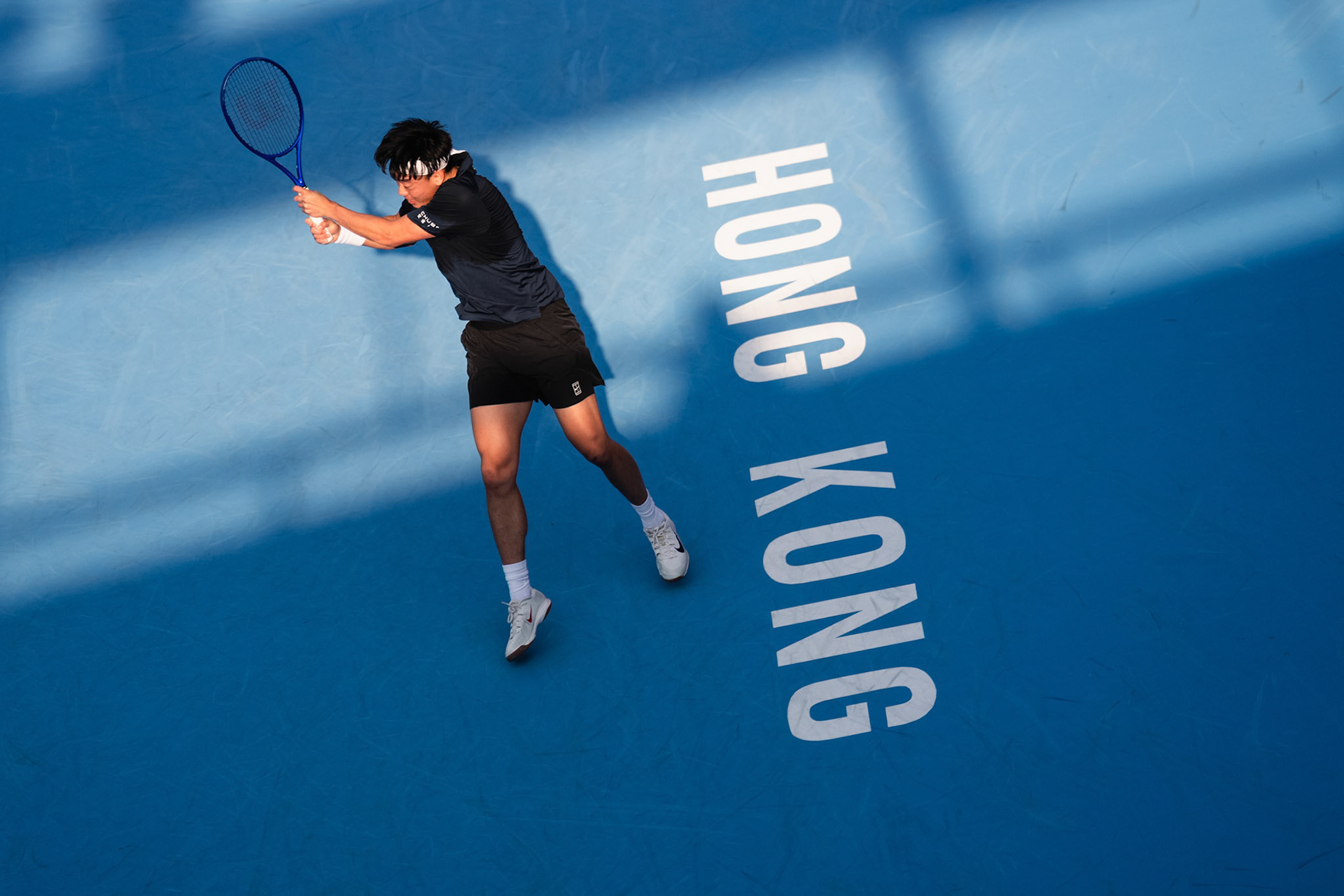 HONG KONG, China - JANUARY 06: during the Bank of China Hong Kong Tennis Open 2026 (ATP 250) men's single round of 32 match against xxx at Victoria Park Tennis Centre Court on January 6, 2026 in Hong Kong, China, (Photo by Jack Ng/Alamy Live News)
