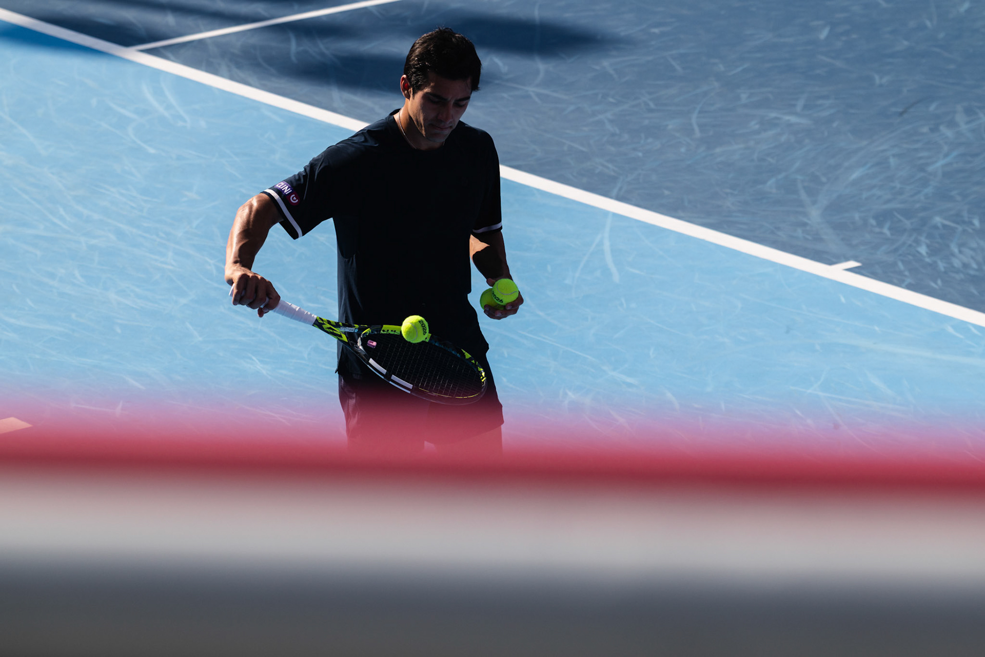 HONG KONG, China - JANUARY 04: during Bank of China Hong Kong Tennis Open 2026 (ATP 250) men's single qualifying match at Victoria Park Tennis Centre Court on January 4, 2026 in Hong Kong, China, (Photo by Jack Ng/Alamy Live News)