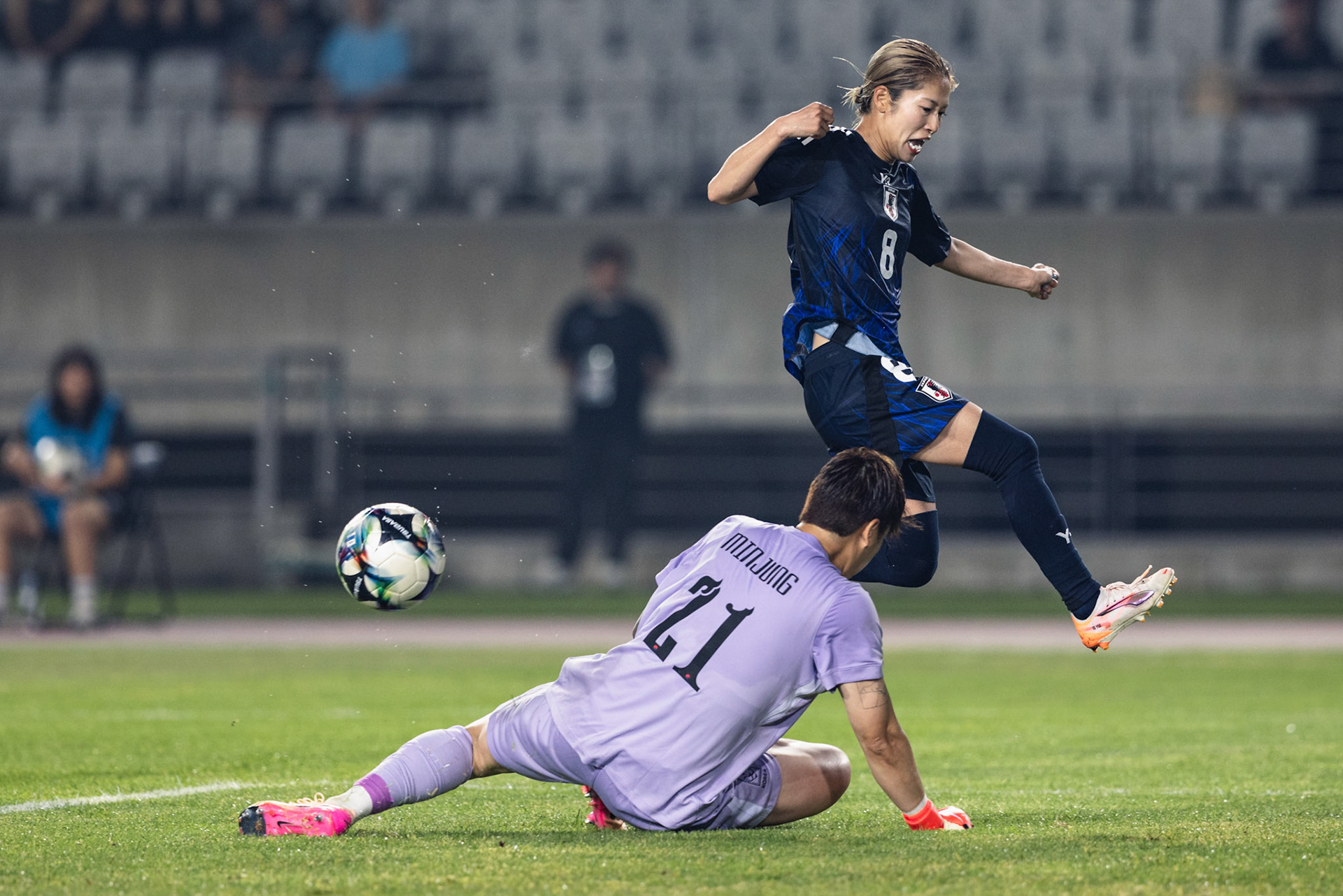 HWASEONG, South Korea - JULY  13:  during EAFF E-1 Football Championship - South Korea vs Japan at Hwaseong Sports Complex on July 13, 2025 in Hwaseong, South Korea, (Photo by Jack Ng/Pixel Images)