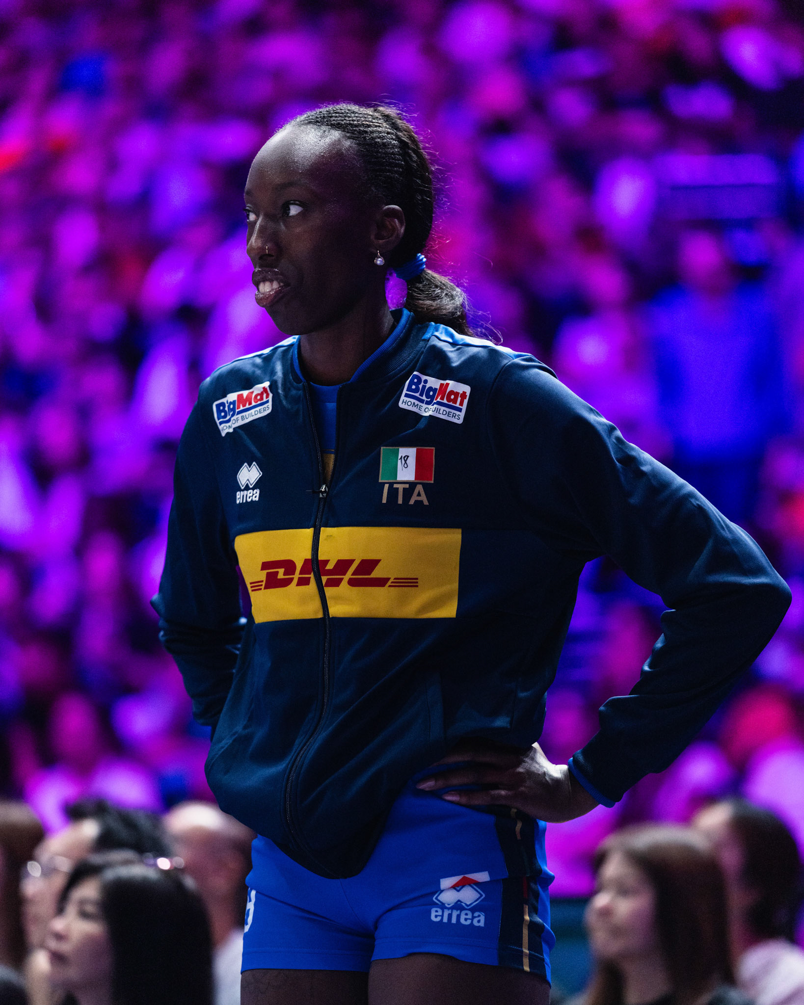 HONG KONG, China - JULY  12: Paola Egonu (No. 18) of Italy react during Volleyball Nations League Hong Kong 2026 at Kai Tak Arena on July 12, 2026 in Hong Kong, China, (Photo by Jack Ng/Pixel Images Hong Kong)