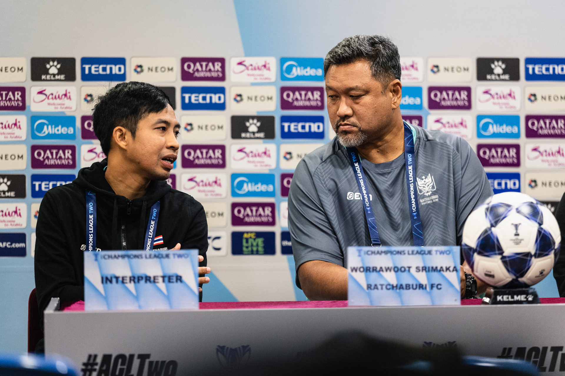 Mong Kok Stadium, HONG KONG, China: Worrawoot Srimaka, coach of Ratchaburi FC during AFC Champions League TWO - Eastern FC vs Ratchaburi FC pre-match press conference at Mong Kok Stadium on November 4, 2025 in Hong Kong, China, (Photo by Jack Ng/Alamy Live News)