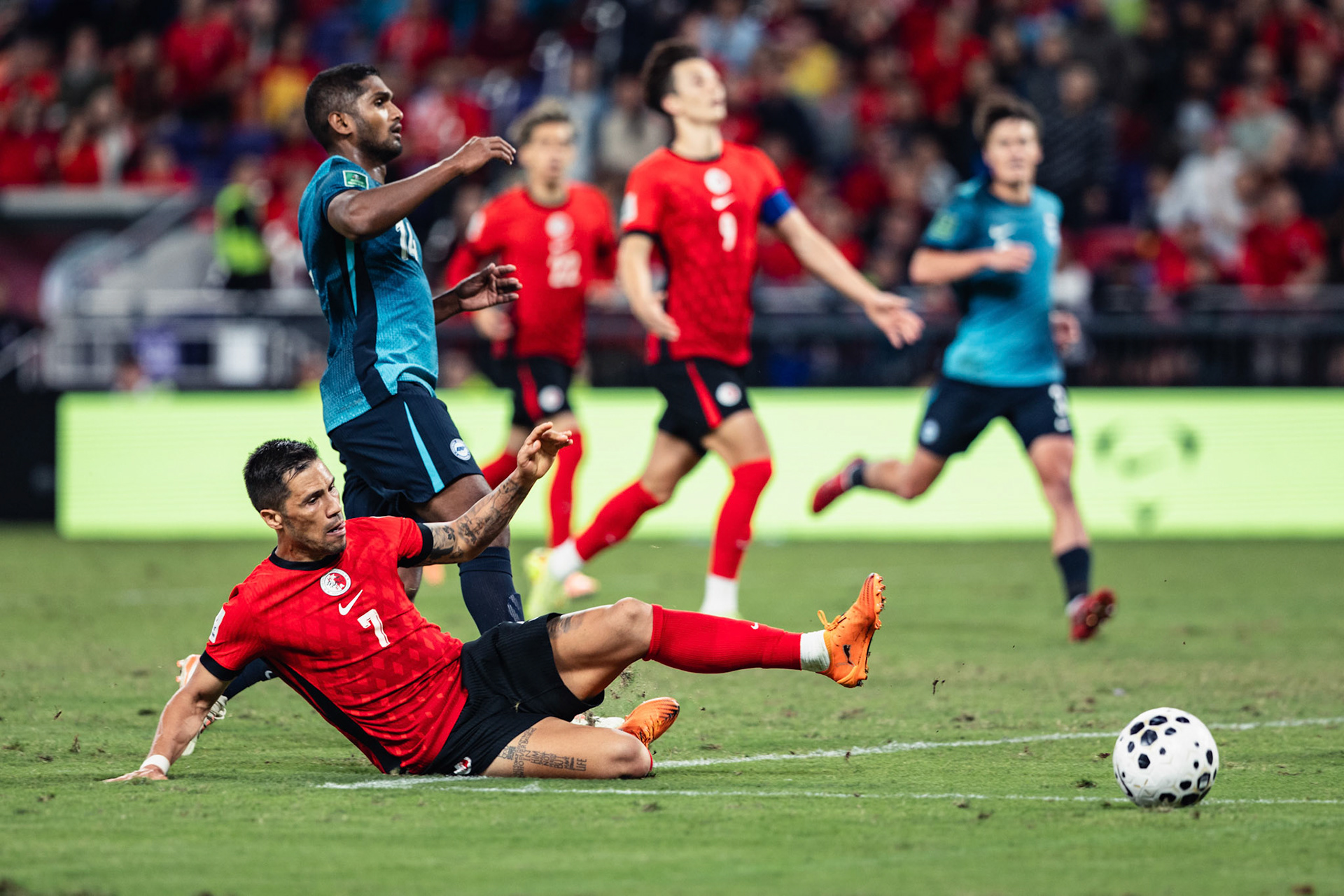 HONG KONG, China - NOVEMBER  18:  during 2027 Asian Cup Qualifers - Hong Kong, China vs Singapore at Kai Tak Stadium on November 18, 2025 in Hong Kong, China, (Photo by Jack Ng/Pixel Images)