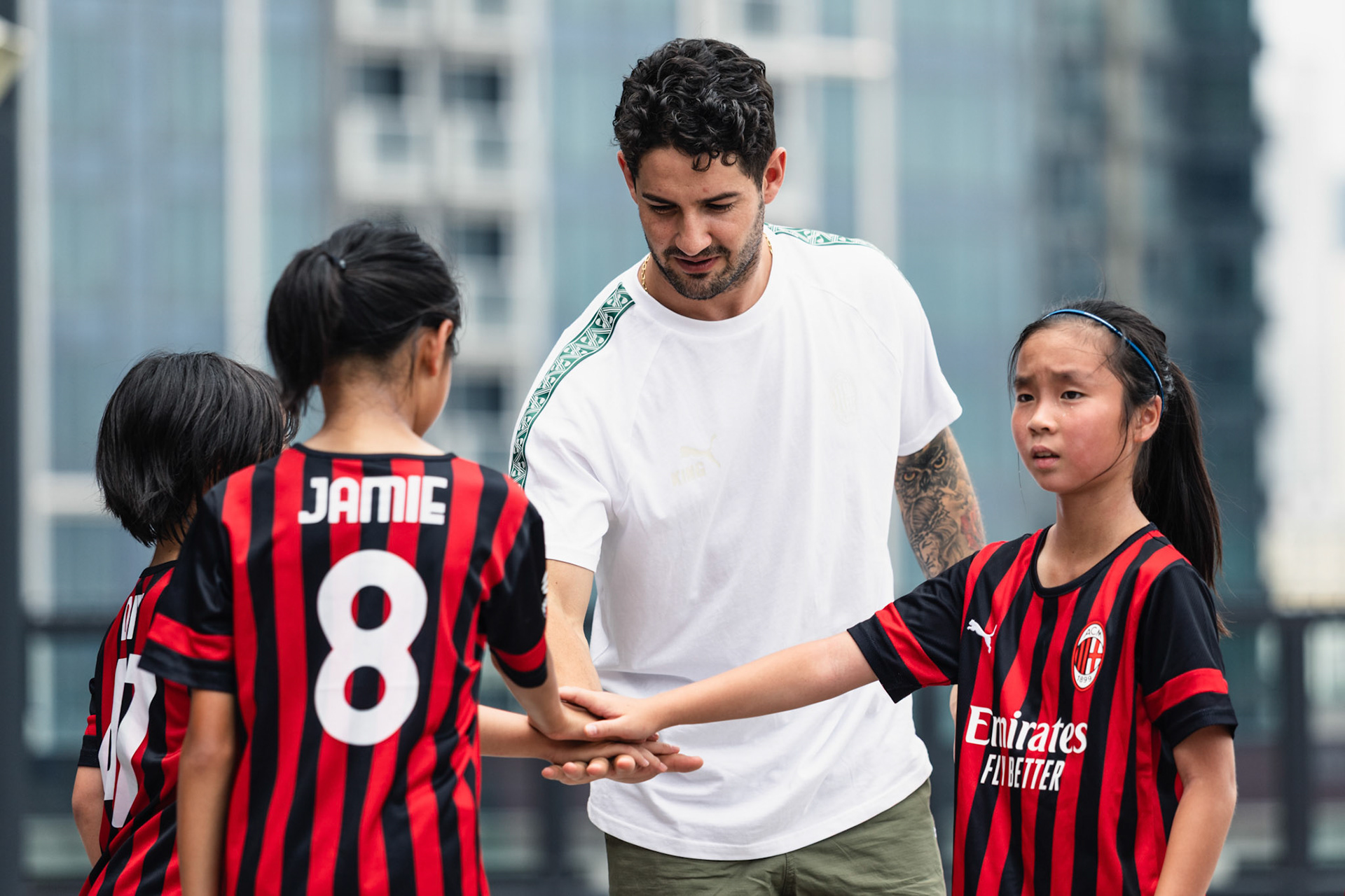 HONG KONG, China - JULY  25:  during AC Milan Kai Tak Soccer Activation at Kai Tak Mall 1 Rooftop on July 25, 2025 in Hong Kong, China, (Photo by Jack Ng/Pixel Images)