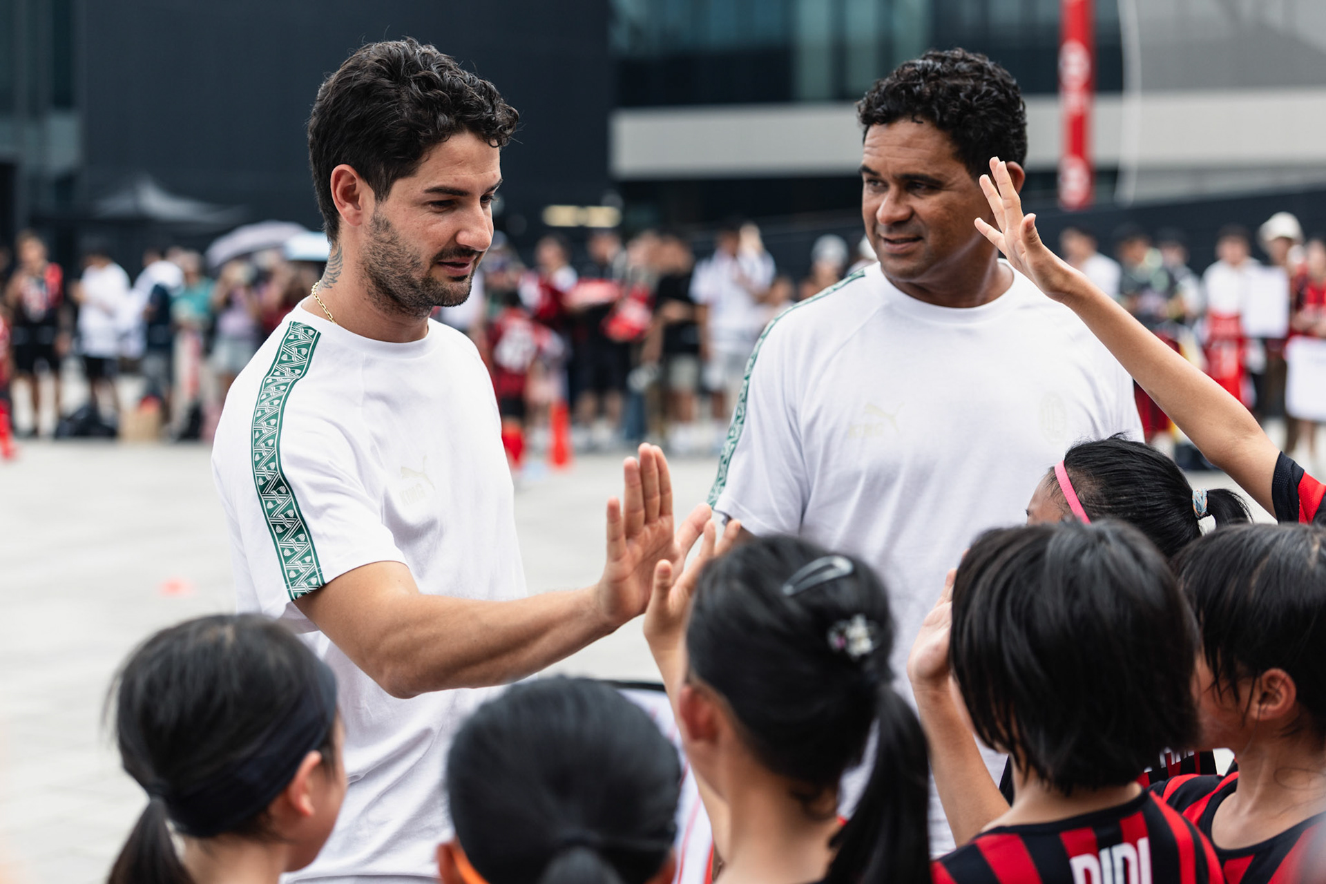 HONG KONG, China - JULY  25:  during AC Milan Kai Tak Soccer Activation at Kai Tak Mall 1 Rooftop on July 25, 2025 in Hong Kong, China, (Photo by Jack Ng/Pixel Images)