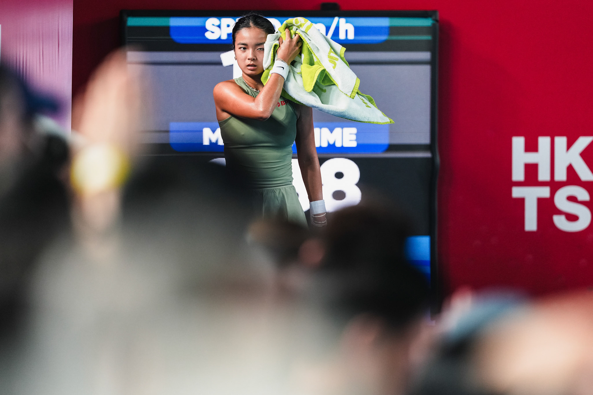 HONG KONG, China - Alexandra Eala of the Philippines vs Victoria Mboko of Canada in action during WTA 250 - Prudential Hong Kong Tennis Open at Victoria Park Tennis Court on October 30, 2025 in Hong Kong, China, (Photo by Jack Ng/Alamy Live News)