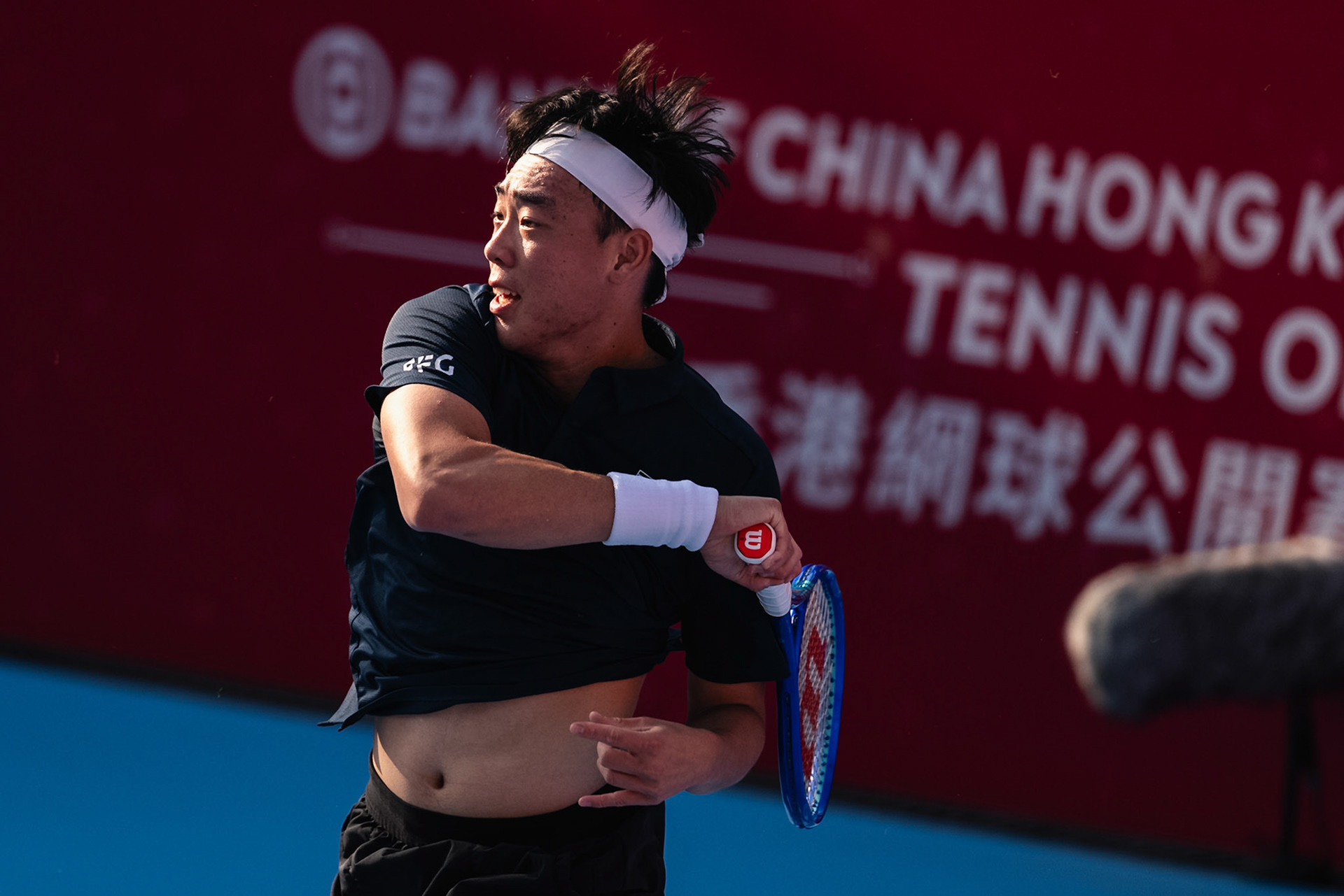HONG KONG, China - JANUARY 06: during the Bank of China Hong Kong Tennis Open 2026 (ATP 250) men's single round of 32 match against xxx at Victoria Park Tennis Centre Court on January 6, 2026 in Hong Kong, China, (Photo by Jack Ng/Alamy Live News)