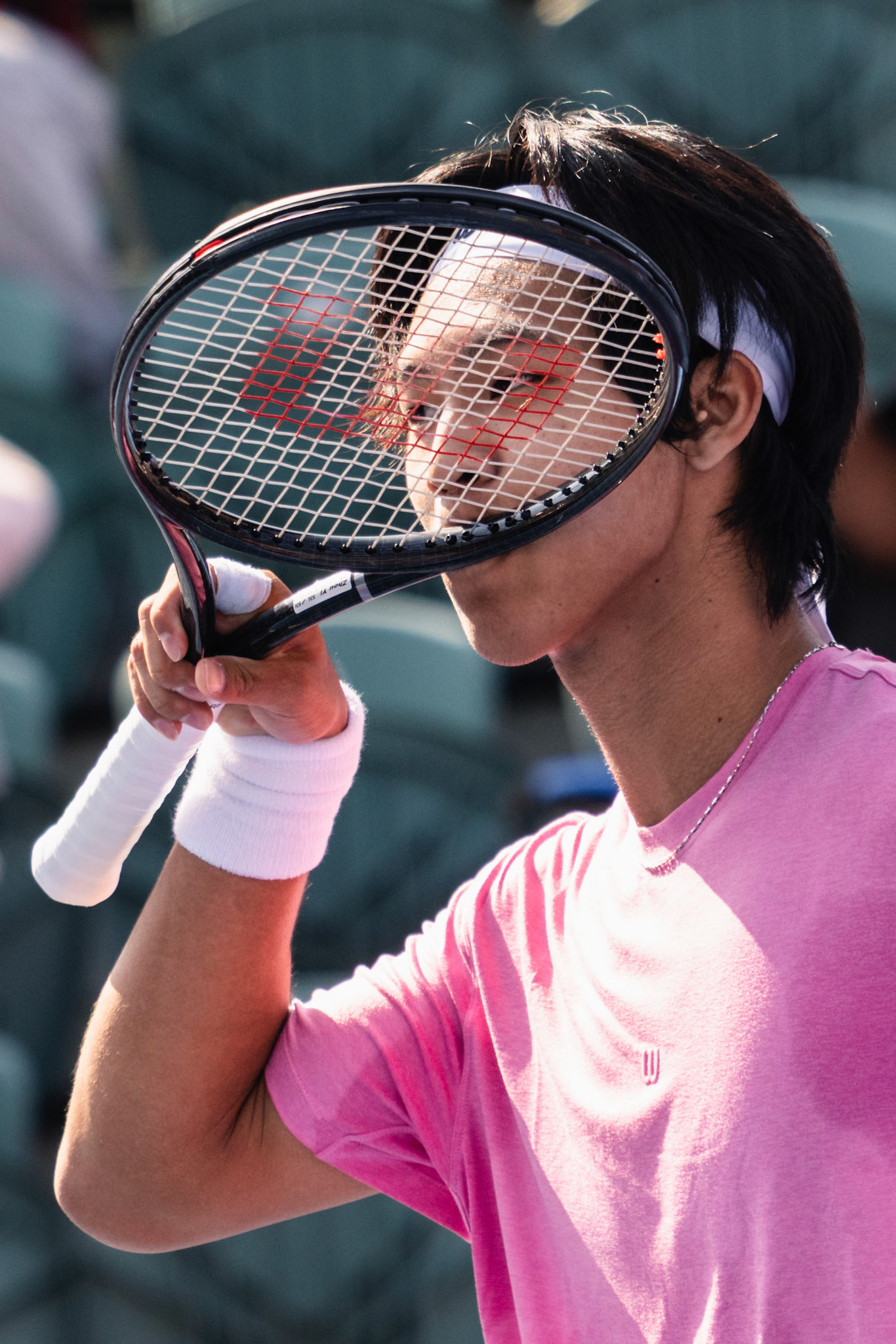 HONG KONG, China - JANUARY 04: Yi Zhou of China celebrates the victory during Bank of China Hong Kong Tennis Open 2026 (ATP 250) men's single qualifying match against Francesco Maestrelli of Italy at Victoria Park Tennis Centre Court on January 4, 2026 in Hong Kong, China, (Photo by Jack Ng/Alamy Live News)