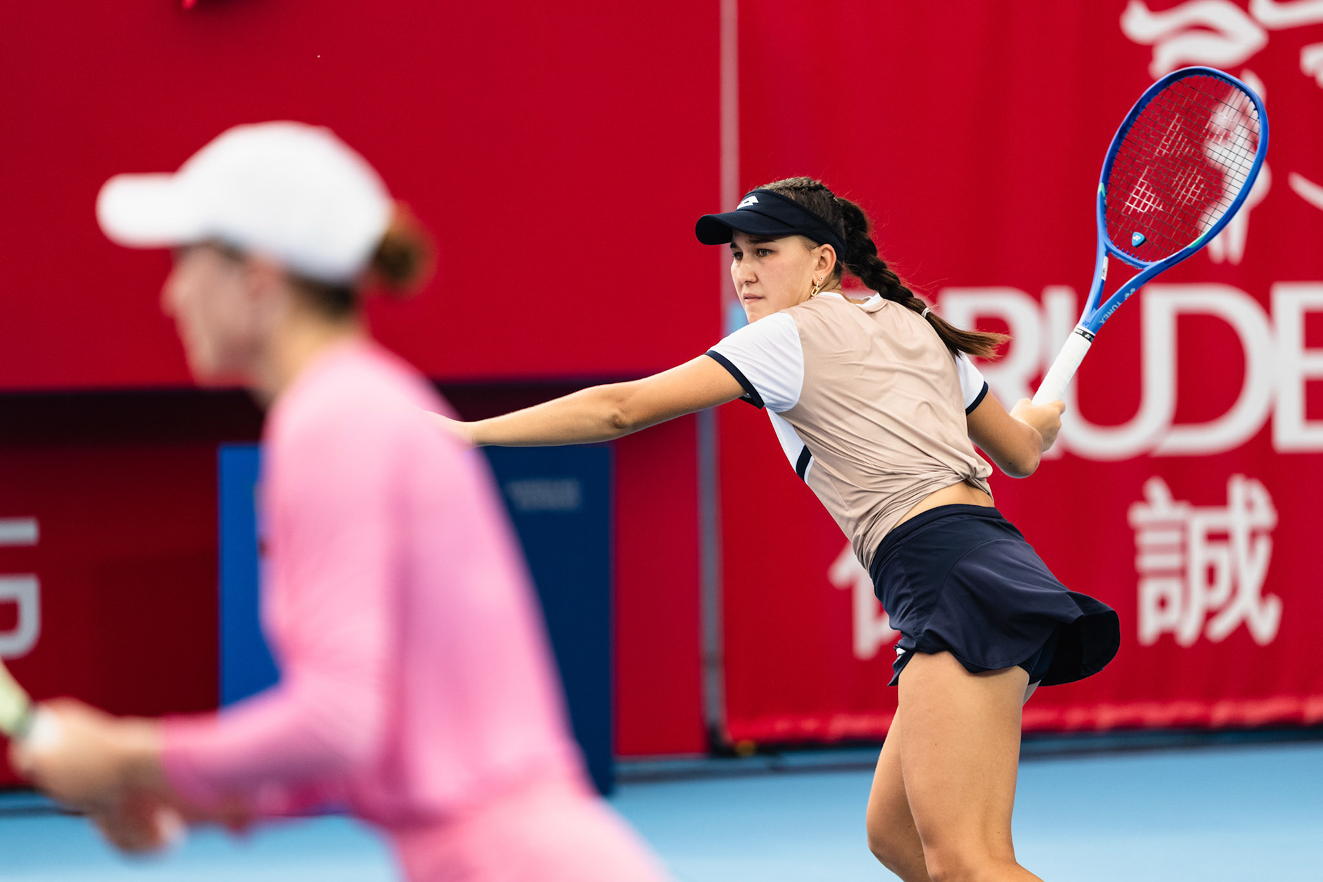 HONG KONG, China - Kamilla RAKHIMOVA and Aliaksandra SASNOVICH of Russia play against Momoko KOBORI of Japan and Peangtarn PLIPUECH of Thailand during WTA 250 - Prudential Hong Kong Tennis Open at Victoria Park Tennis Court on October 31, 2025 in Hong Kong, China, (Photo by Jack Ng/Alamy Live News)