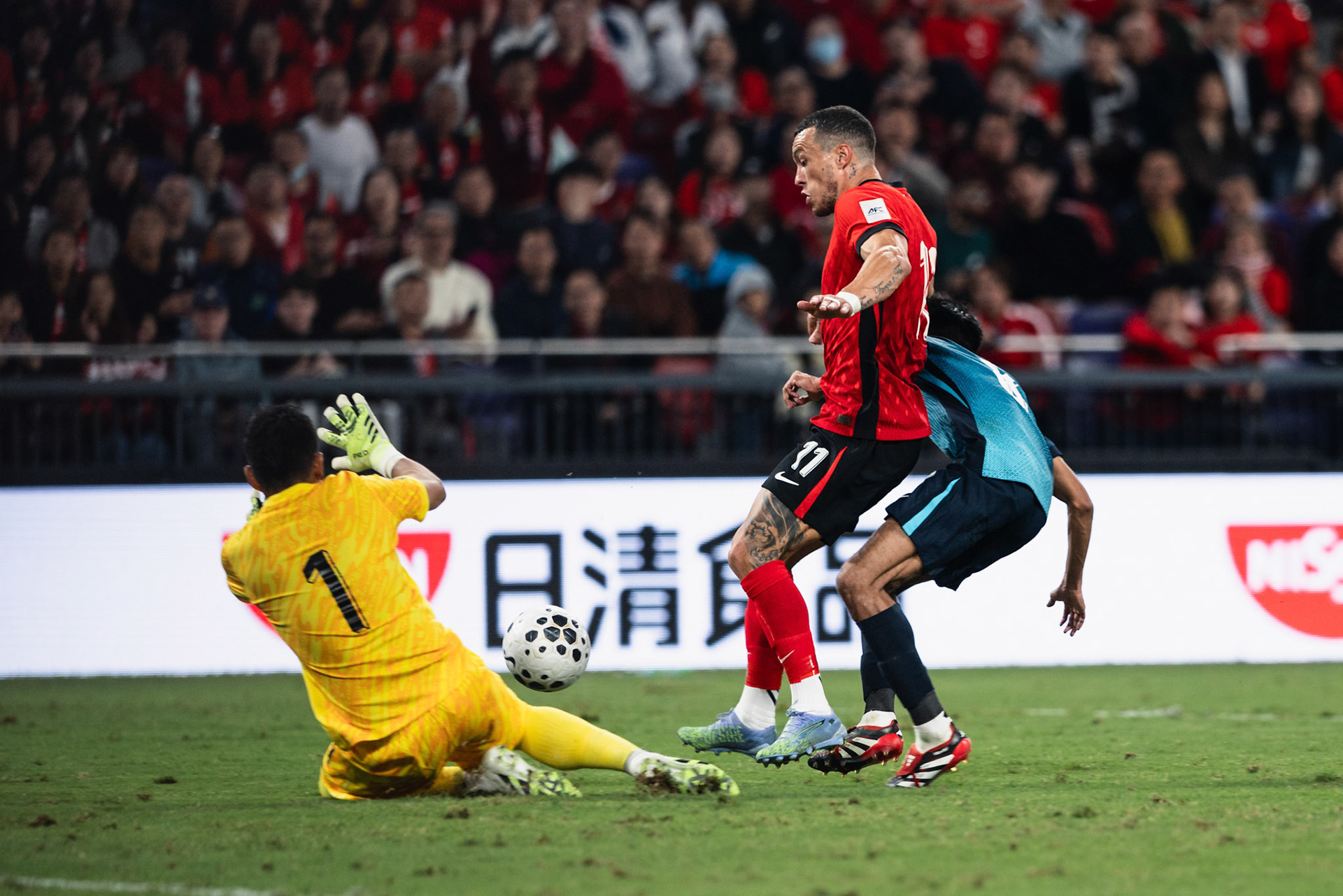 HONG KONG, China - NOVEMBER  18:  during 2027 Asian Cup Qualifers - Hong Kong, China vs Singapore at Kai Tak Stadium on November 18, 2025 in Hong Kong, China, (Photo by Jack Ng/Pixel Images)