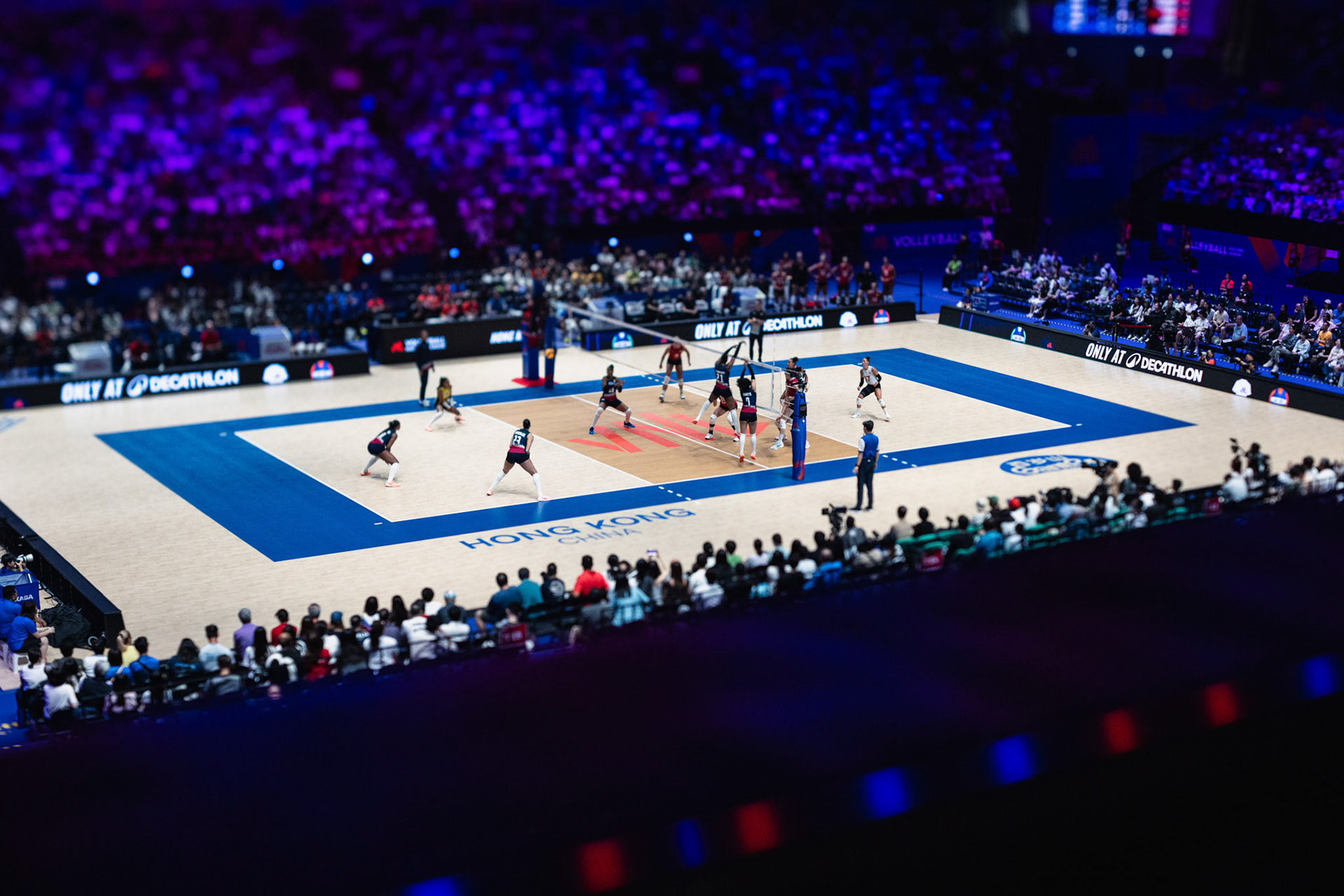 HONG KONG, China - JULY  12: from inside the Kai Tak Arena, a world-class indoor sports venue at the Kai Tak Sports Park in Hong Kong during Volleyball Nations League Hong Kong 2026 at Kai Tak Arena on July 12, 2026 in Hong Kong, China, (Photo by Jack Ng/Pixel Images Hong Kong)