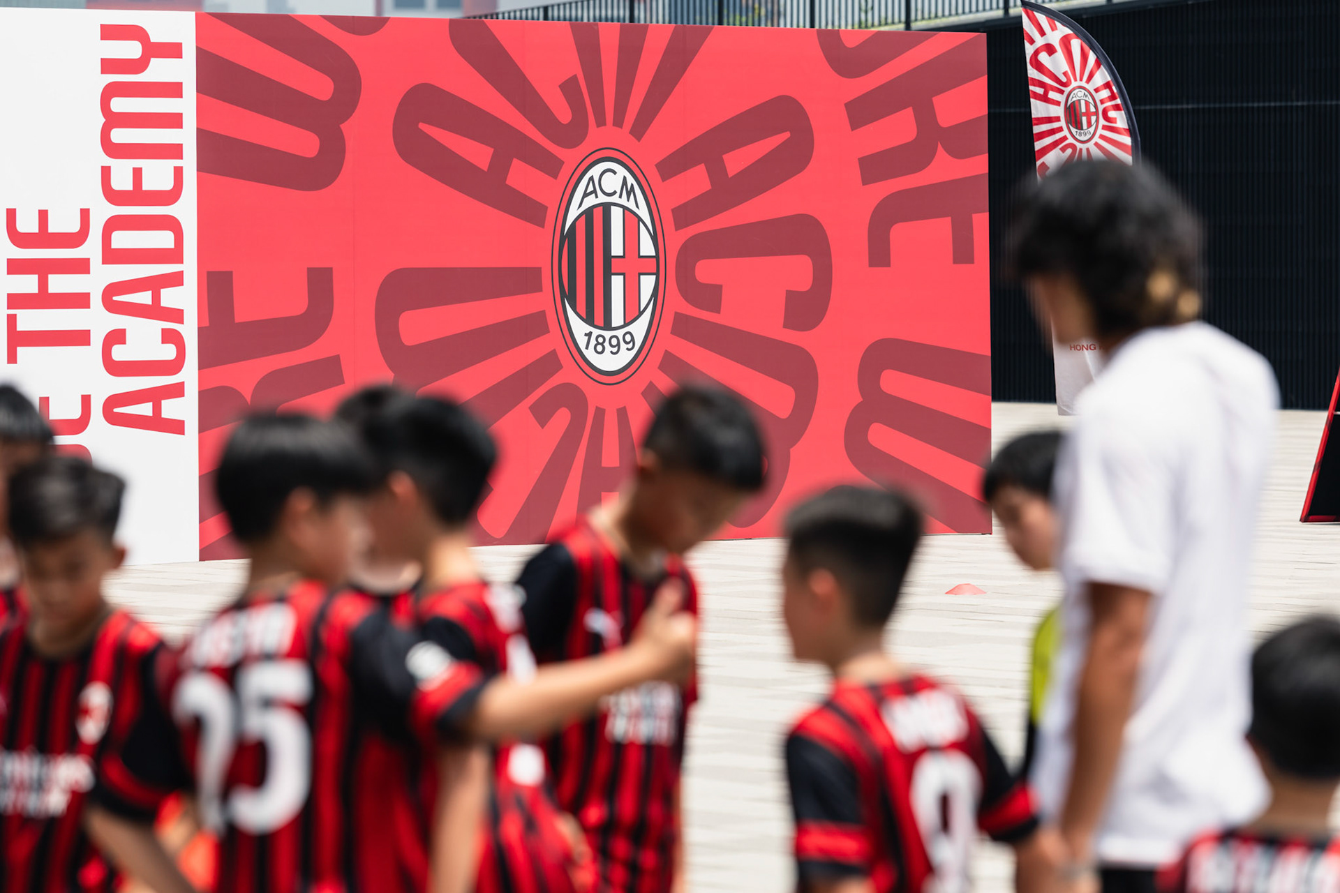 HONG KONG, China - JULY  25:  during AC Milan Kai Tak Soccer Activation at Kai Tak Mall 1 Rooftop on July 25, 2025 in Hong Kong, China, (Photo by Jack Ng/Pixel Images)