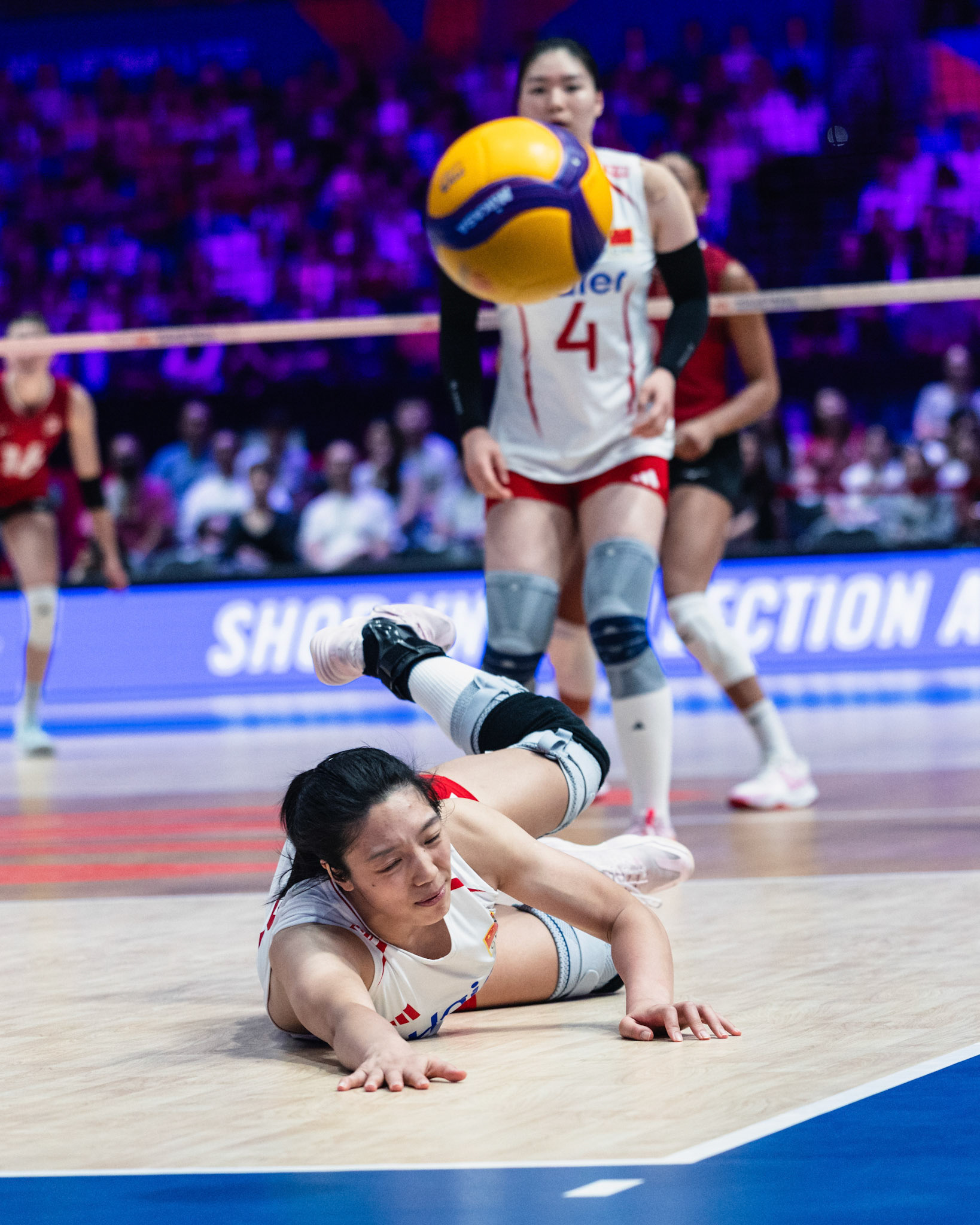 HONG KONG, China - JULY  08: Tang Xin of China in action during Volleyball Nations League Hong Kong 2026 at Kai Tak Arena on July 8, 2026 in Hong Kong, China, (Photo by Jack Ng/Alamy Live News)