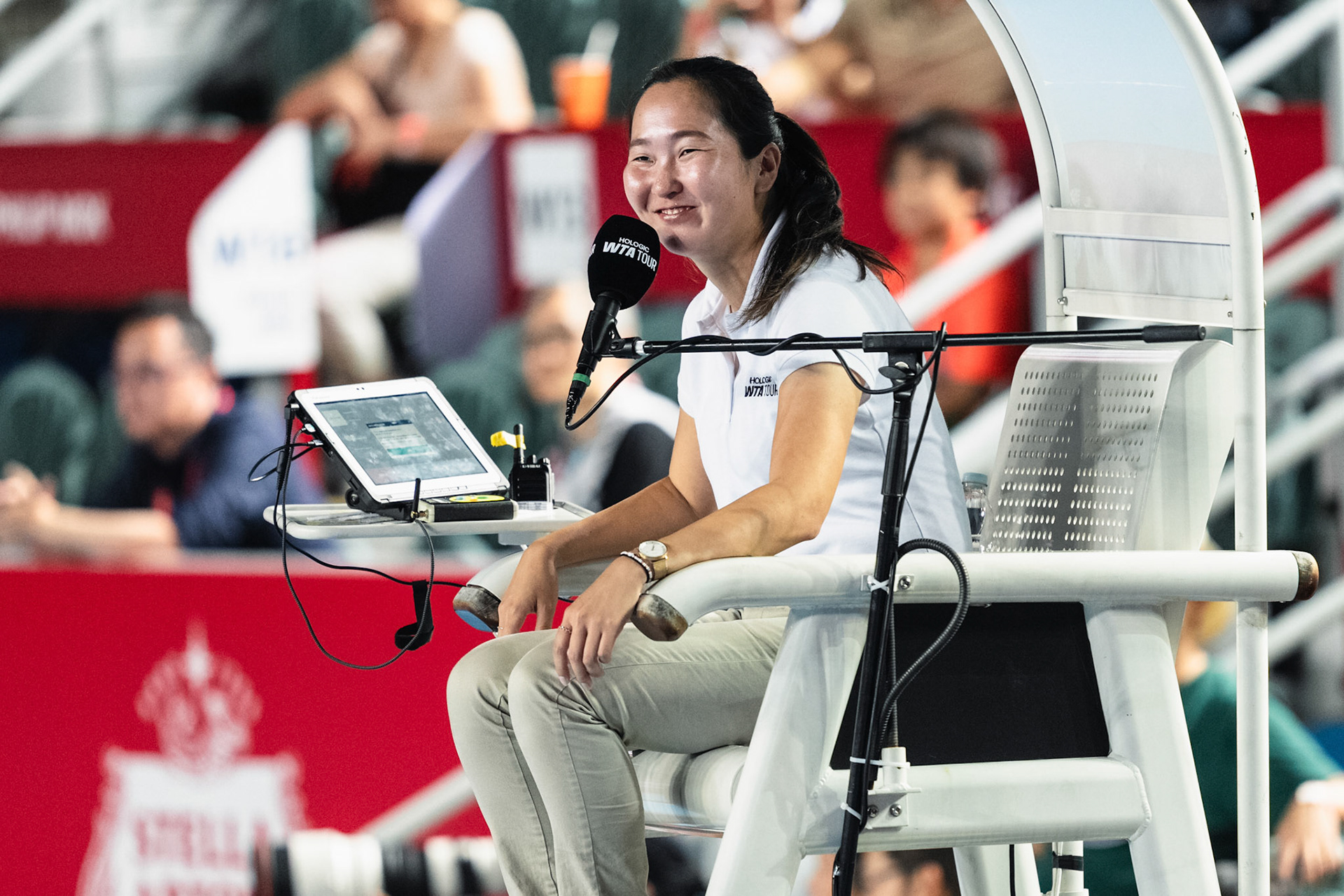 HONG KONG, China - Anna Kalinskaya of Russia play against Victoria Mboko of Canada during WTA 250 - Prudential Hong Kong Tennis Open at Victoria Park Tennis Court on October 31, 2025 in Hong Kong, China, (Photo by Jack Ng/Alamy Live News)