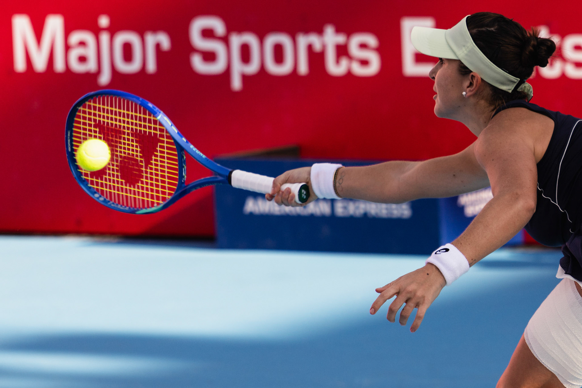 HONG KONG, China - Yafan Wang of China in action during WTA 250 - Prudential Hong Kong Tennis Open at Victoria Park Tennis Court on October 30, 2025 in Hong Kong, China, (Photo by Jack Ng/Alamy Live News)