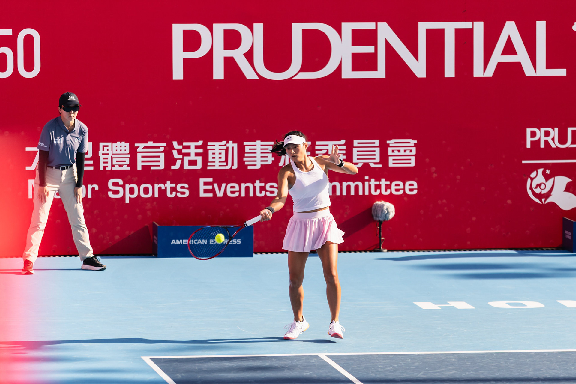 HONG KONG, China - Yafan Wang of China in action during WTA 250 - Prudential Hong Kong Tennis Open at Victoria Park Tennis Court on October 30, 2025 in Hong Kong, China, (Photo by Jack Ng/Alamy Live News)