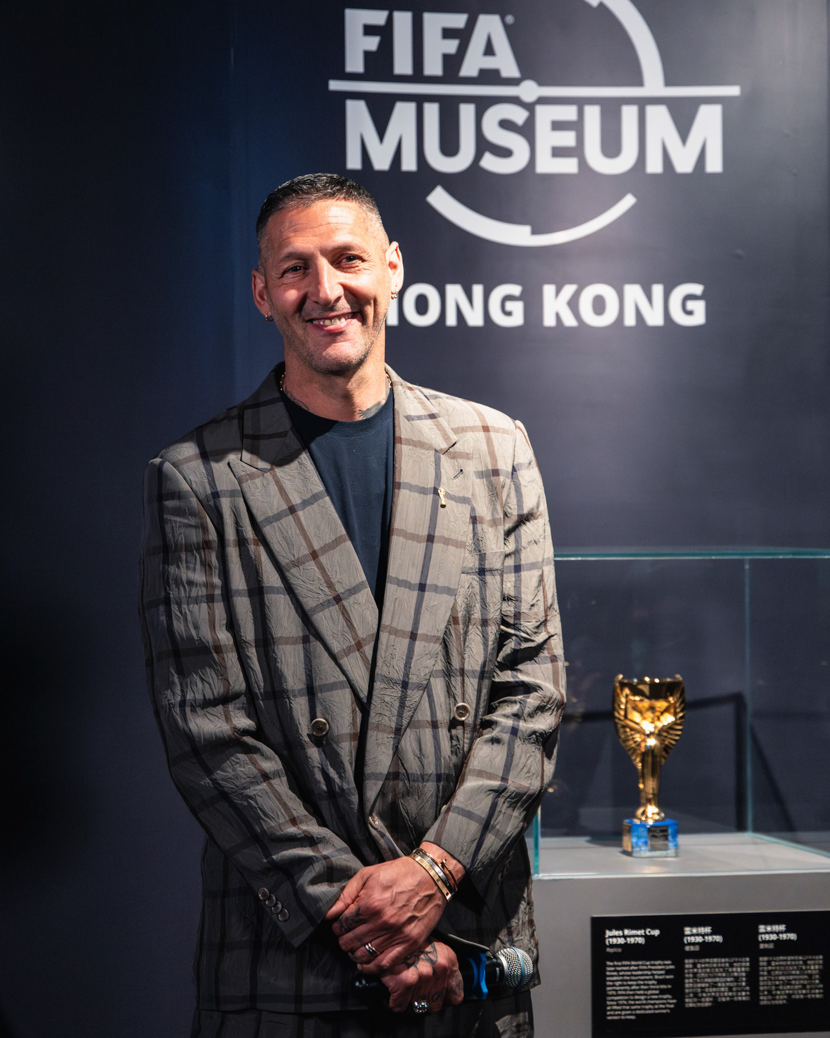 HONG KONG, China - MAY 28: 2006 FIFA World Cup winner Marco Materazzi joins the Grand Opening of FIFA Museum in Hong Kong at FIFA Museum Hong Kong, Causeway Bay on May 28, 2026 in Hong Kong, China, (Photo by Jack Ng/Alamy Live News)