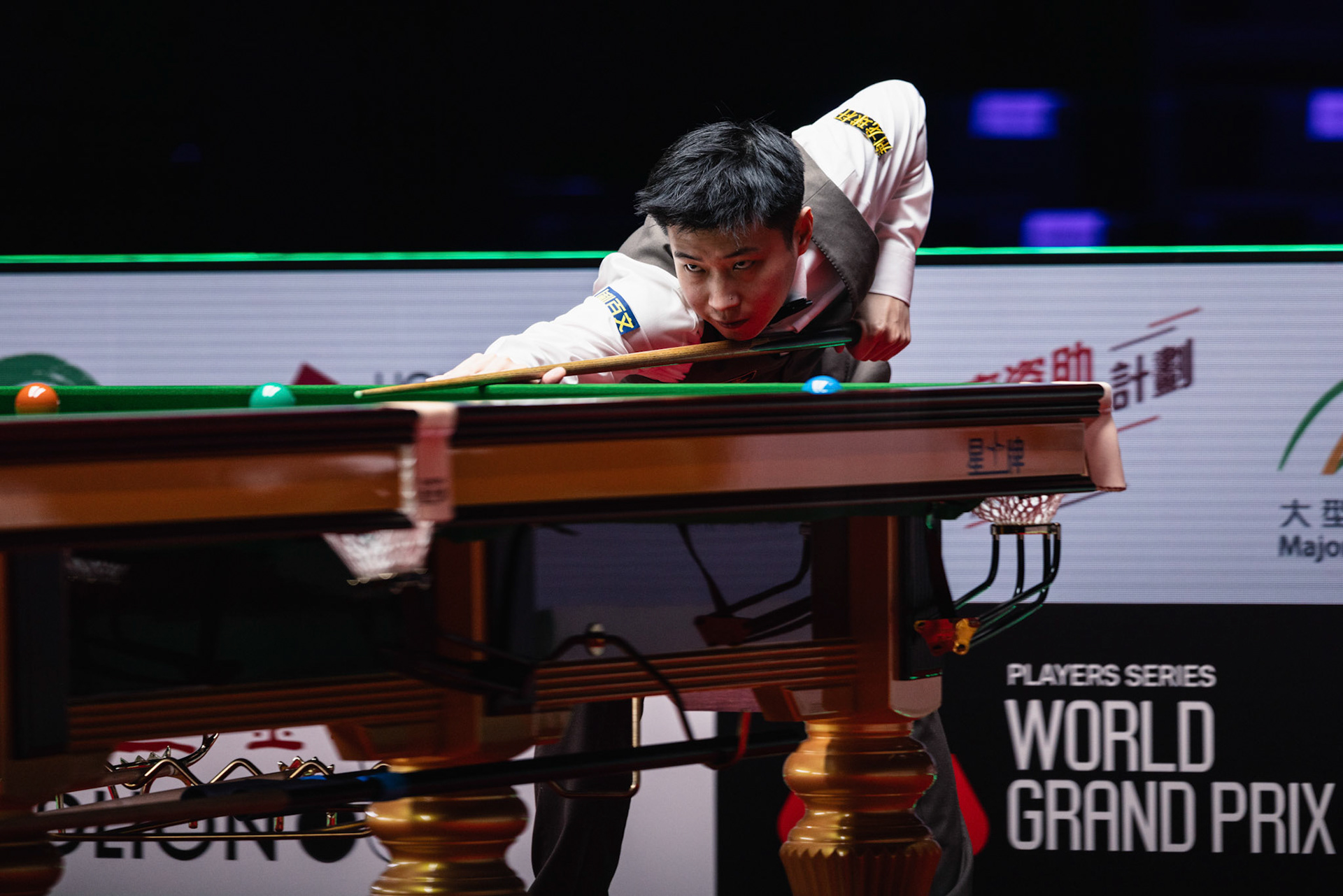 HONG KONG, China - FEBRUARY 05: Zhao Xintong of China plays a shot during WST World Grand Prix 2026 against Mark Selby of England at Kai Tak Arena on February 5, 2026 in Hong Kong, China, (Photo by Jack Ng/Alamy Live News)