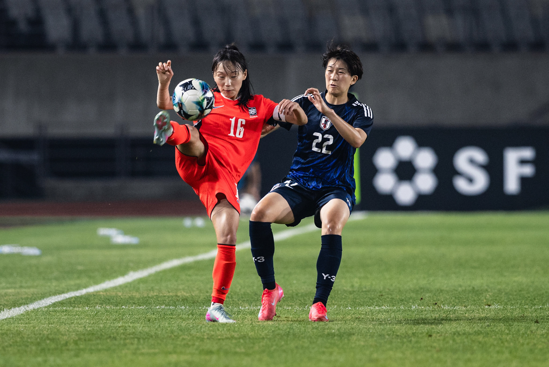HWASEONG, South Korea - JULY  13:  during EAFF E-1 Football Championship - South Korea vs Japan at Hwaseong Sports Complex on July 13, 2025 in Hwaseong, South Korea, (Photo by Jack Ng/Pixel Images)