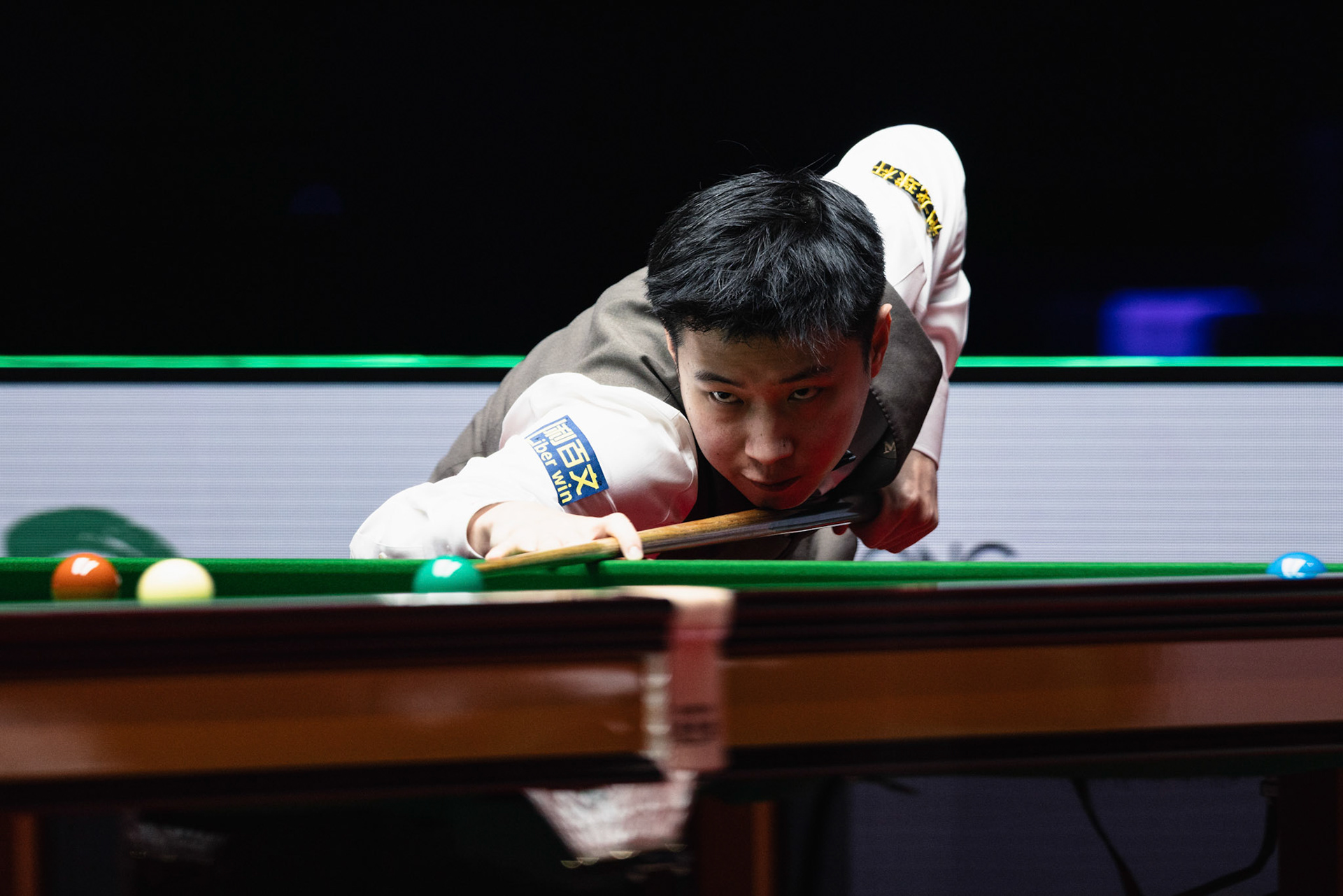 HONG KONG, China - FEBRUARY 05: Zhao Xintong of China plays a shot during WST World Grand Prix 2026 against Mark Selby of England at Kai Tak Arena on February 5, 2026 in Hong Kong, China, (Photo by Jack Ng/Alamy Live News)