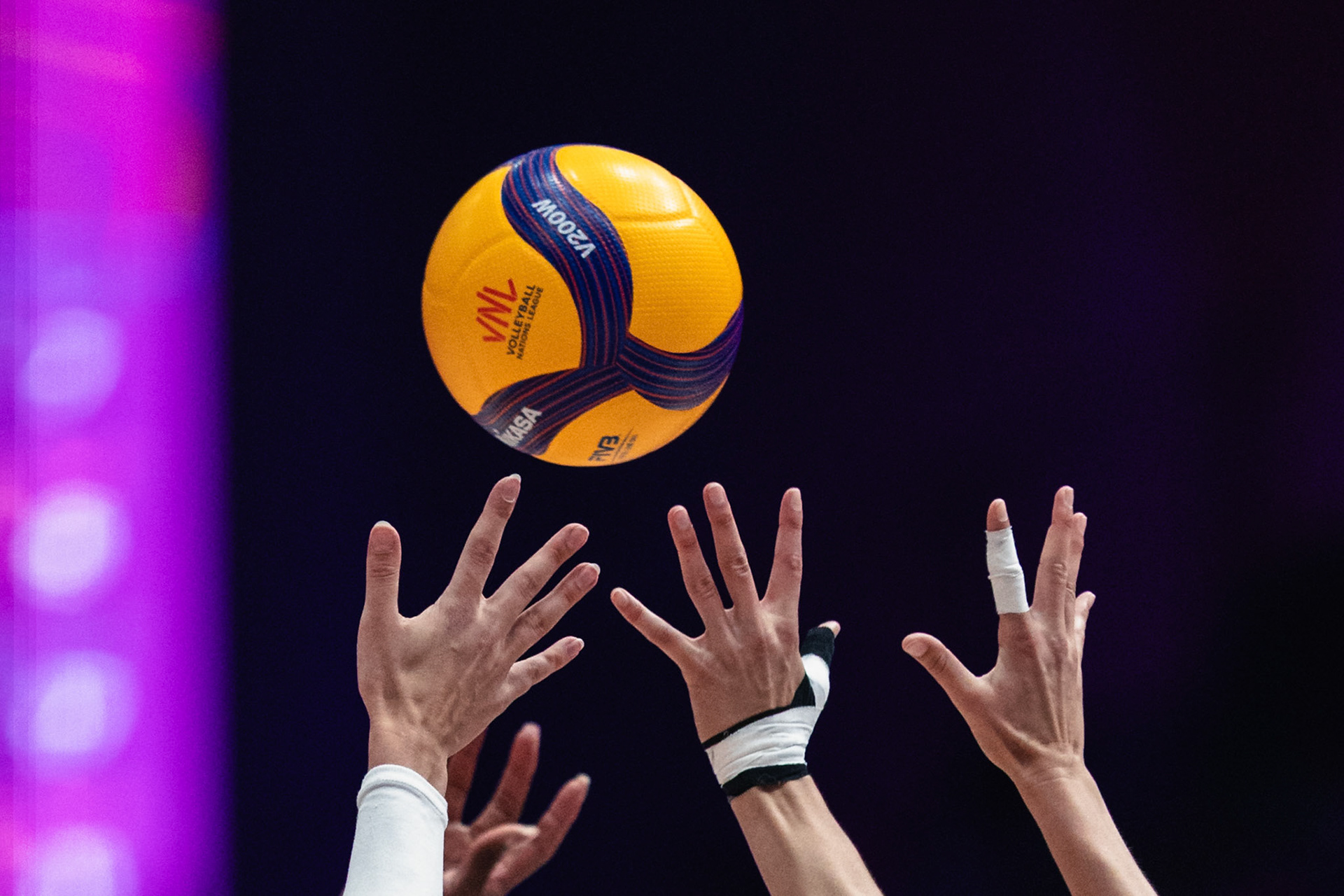 HONG KONG, China - JULY  08:  Match between Italy and Ukraine during Volleyball Nations League Hong Kong 2026 at Kai Tak Arena on July 8, 2026 in Hong Kong, China, (Photo by Jack Ng/Alamy Live News)