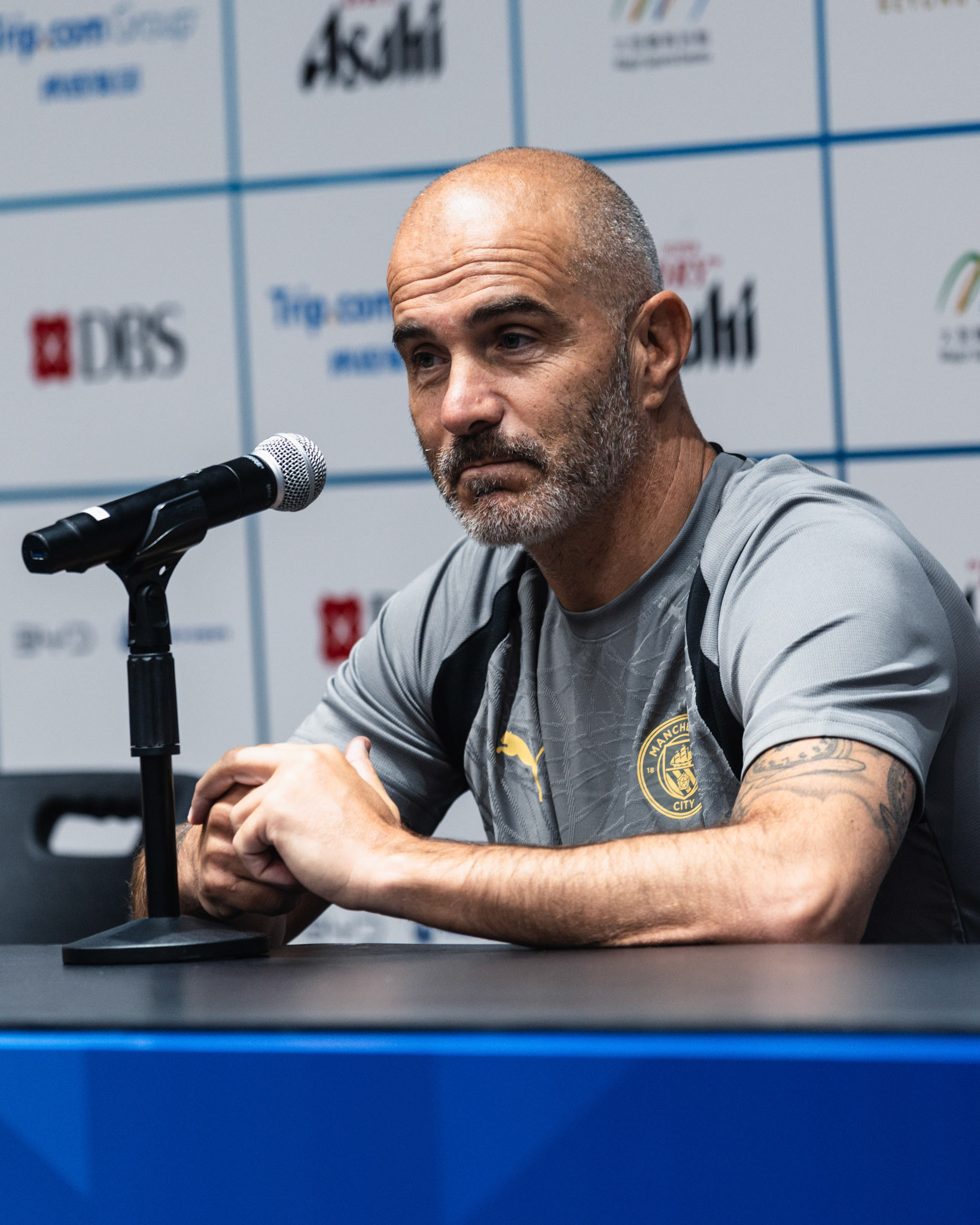 HONG KONG, China - JULY  31: Enzo Maresca, head coach of Manchester City speak during Hong Kong Football Festival (HKFF) 2026 Pre-match press conference of Manchester City vs Inter at Kai Tak Stadium on July 31, 2026 in Hong Kong, China, (Photo by Jack Ng/ Alamy Live News)