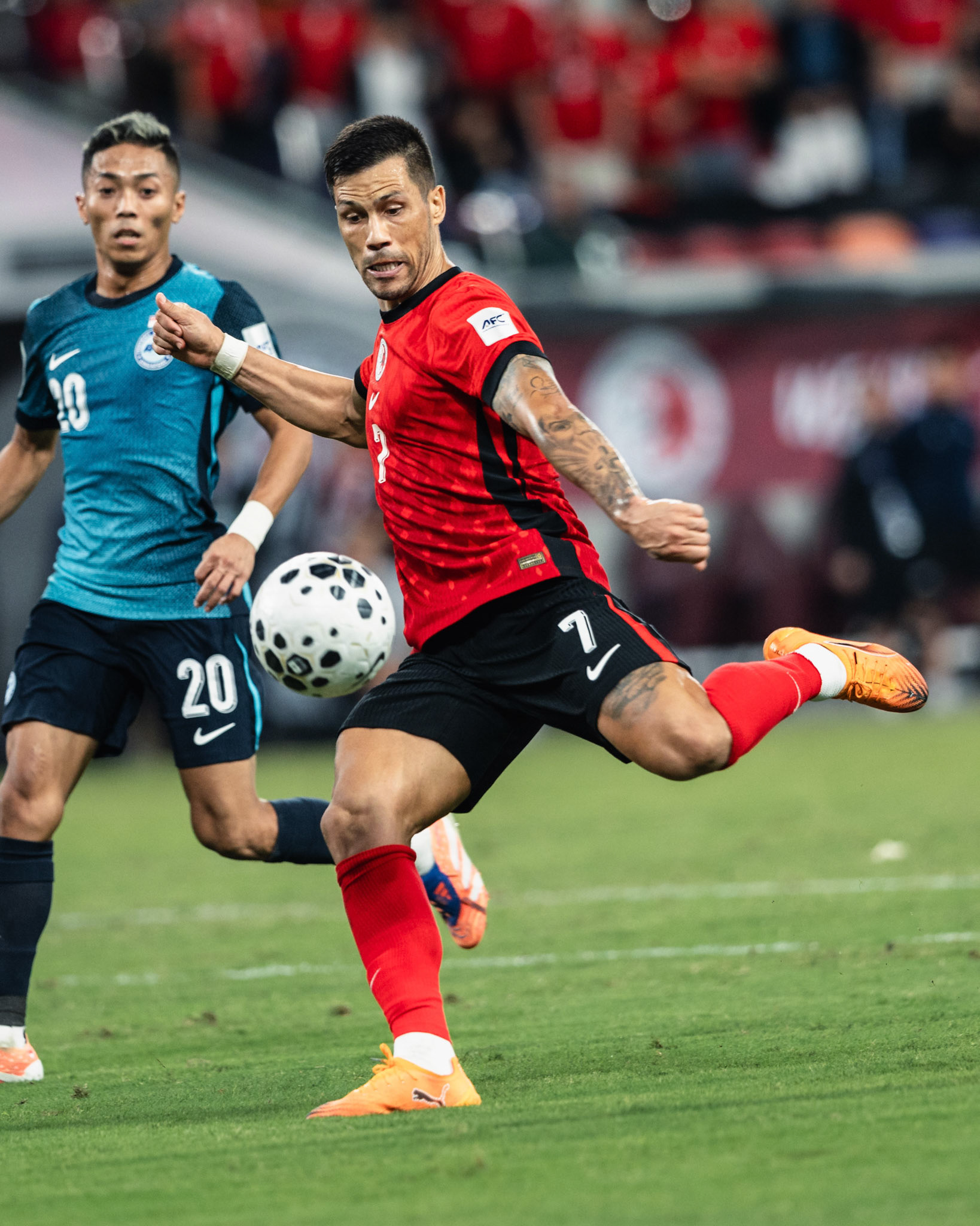 HONG KONG, China - NOVEMBER  18:  during 2027 Asian Cup Qualifers - Hong Kong, China vs Singapore at Kai Tak Stadium on November 18, 2025 in Hong Kong, China, (Photo by Jack Ng/Pixel Images)