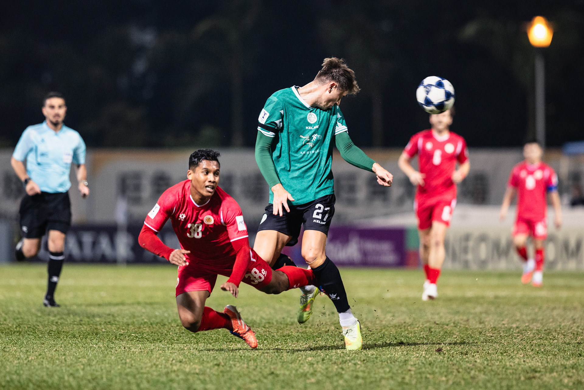 Mong Kok Stadium, HONG KONG, China - James TEMELKOVSKI of Tai Po Football Club wins the header during AFC Champions League TWO - Tai Po Football Club vs Cong An Honoi FC at Mong Kok Stadium on December 11, 2025 in Hong Kong, China, (Photo by Jack Ng/Alamy Live News)