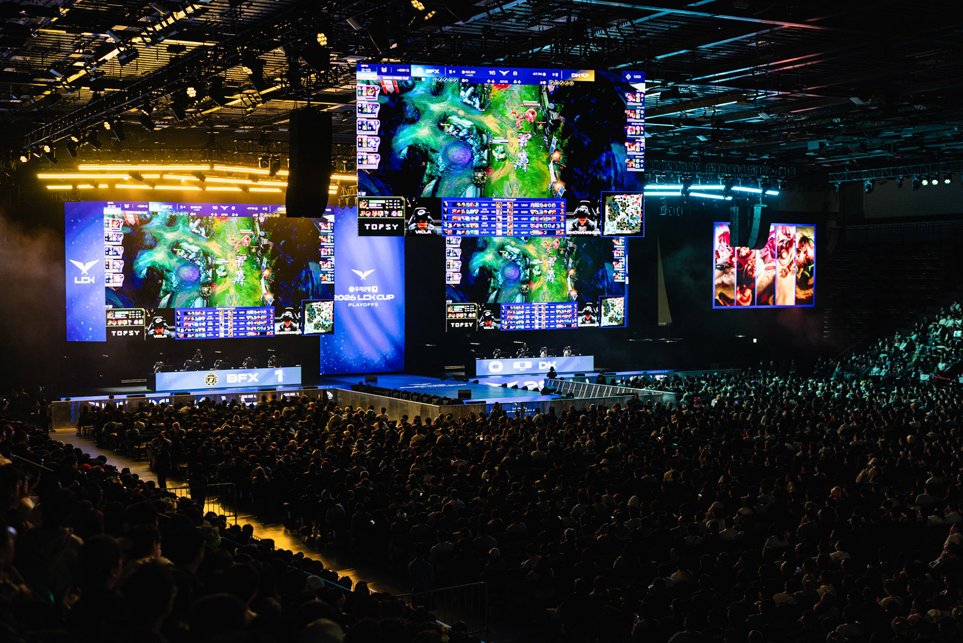 HONG KONG, China - FEBRUARY 28: A general view of the stadium during the game 2 of 2026 LCK Cup Finals BFX against DK in Hong Kong at Kai Tak Arena on February 28, 2026 in Hong Kong, China, (Photo by Jack Ng/Alamy Live News)
