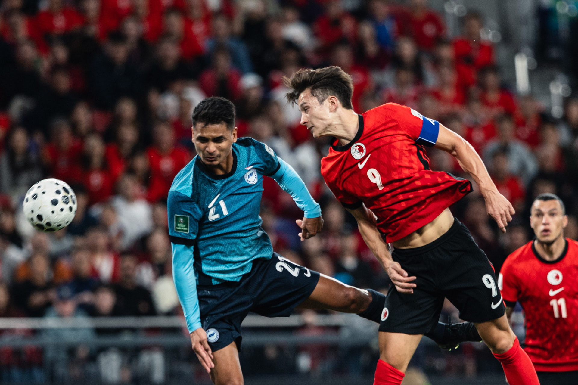 HONG KONG, China - NOVEMBER  18:  during 2027 Asian Cup Qualifers - Hong Kong, China vs Singapore at Kai Tak Stadium on November 18, 2025 in Hong Kong, China, (Photo by Jack Ng/Pixel Images)