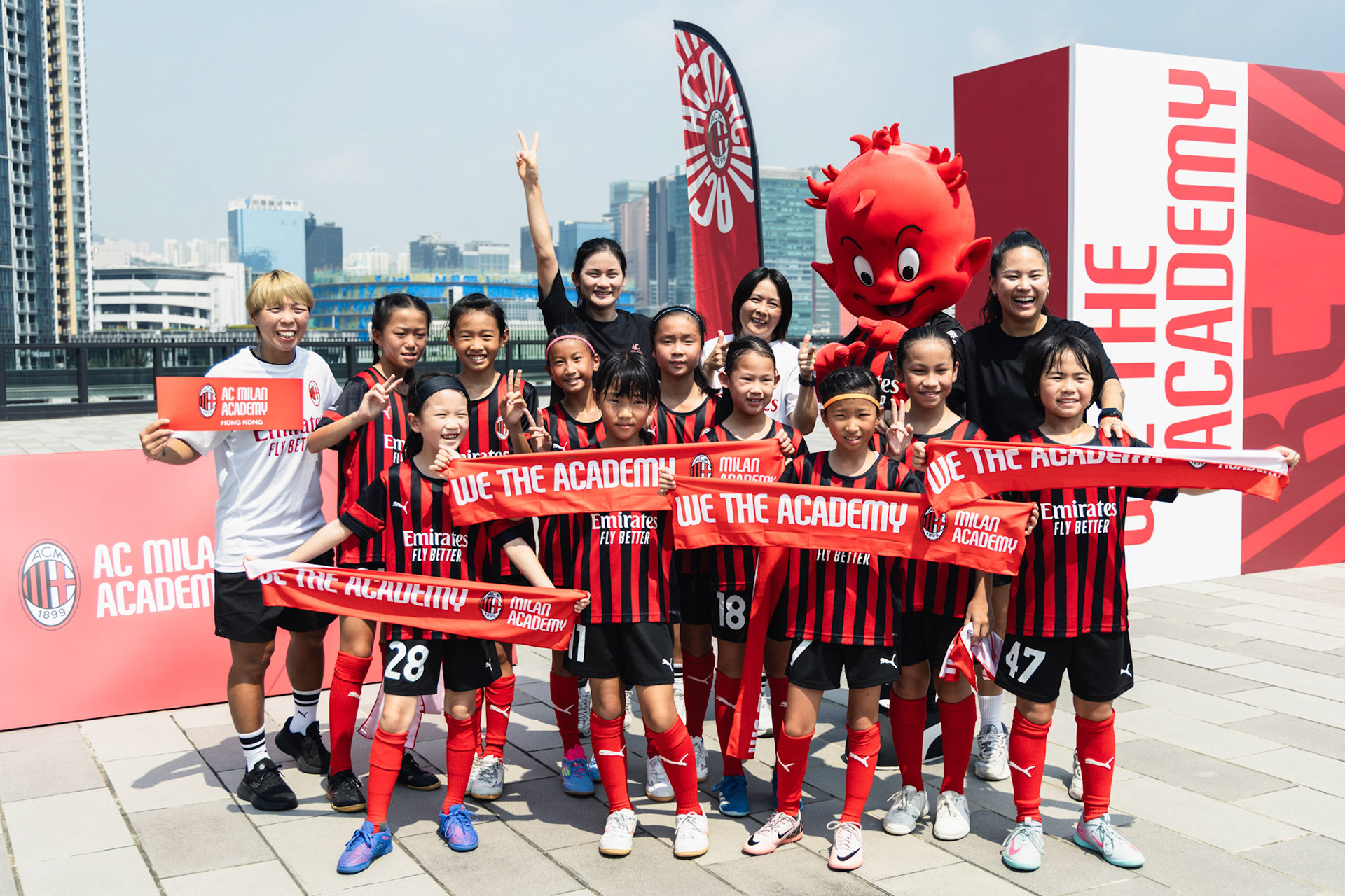 HONG KONG, China - JULY  25:  during AC Milan Kai Tak Soccer Activation at Kai Tak Mall 1 Rooftop on July 25, 2025 in Hong Kong, China, (Photo by Jack Ng/Pixel Images)