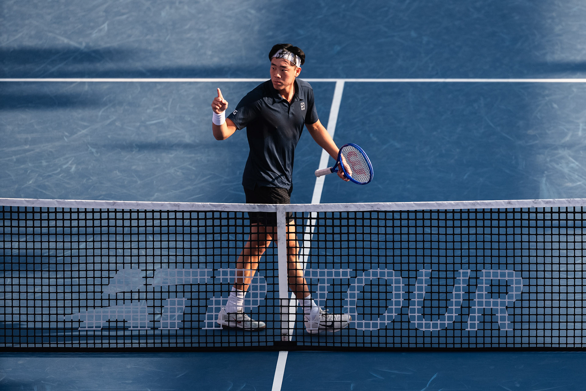 HONG KONG, China - JANUARY 06: Coleman Wong of Hong Kong, China celebrates after winning a point during the Bank of China Hong Kong Tennis Open 2026 (ATP 250) men's single round of 32 match against Mariano Navone of Argentina at Victoria Park Tennis Centre Court on January 6, 2026 in Hong Kong, China, (Photo by Jack Ng/Alamy Live News)