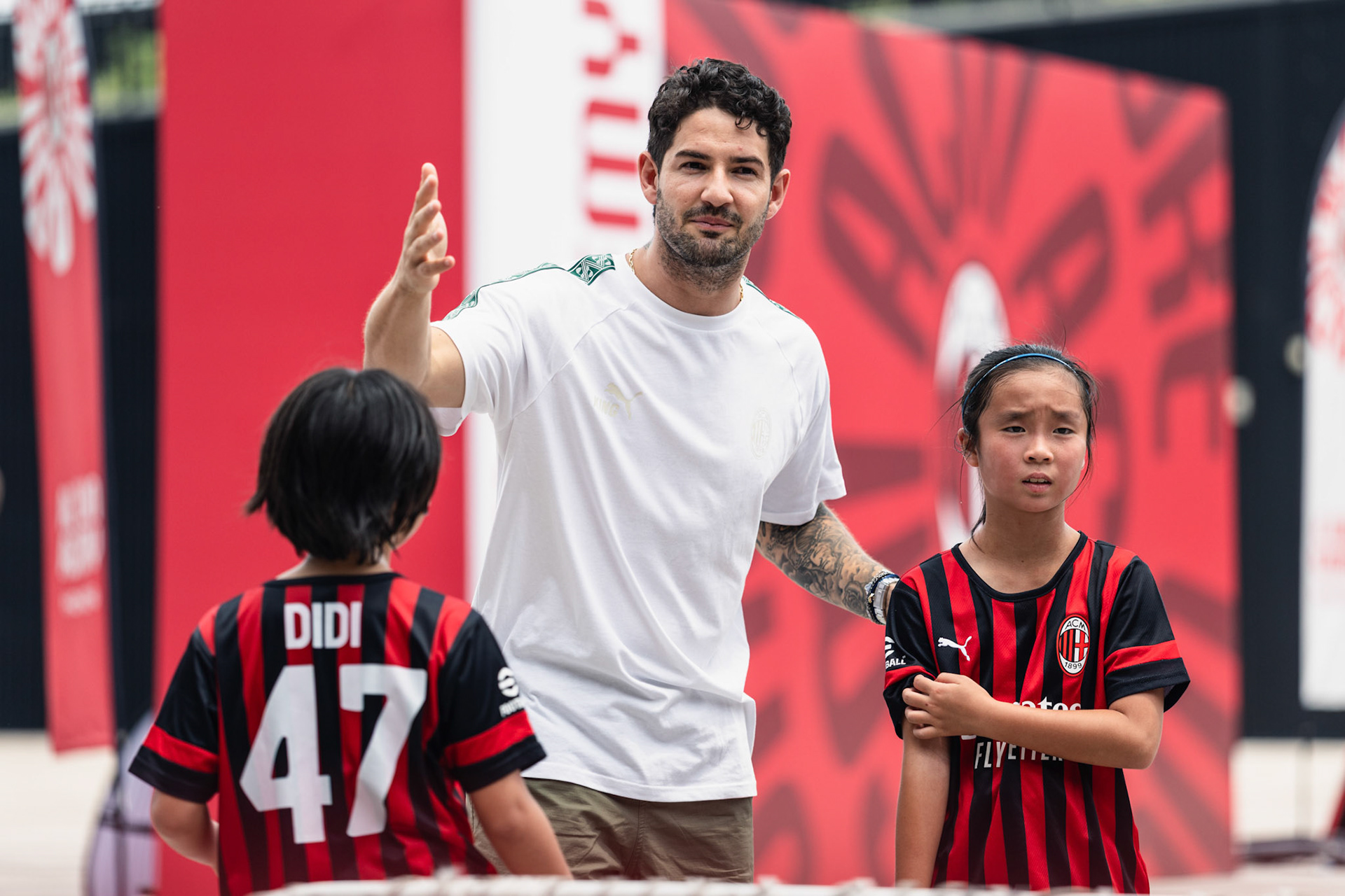HONG KONG, China - JULY  25:  during AC Milan Kai Tak Soccer Activation at Kai Tak Mall 1 Rooftop on July 25, 2025 in Hong Kong, China, (Photo by Jack Ng/Pixel Images)