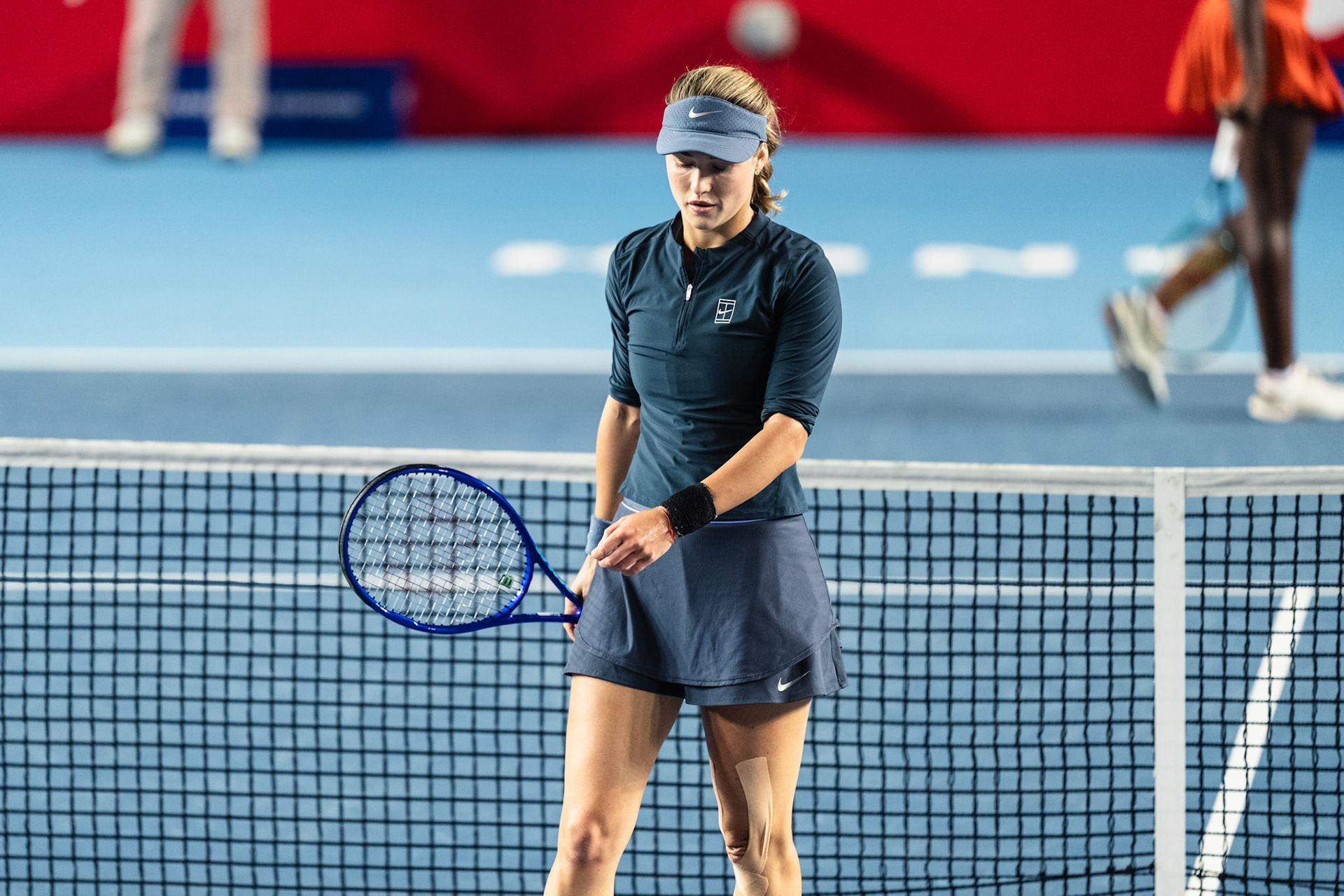 HONG KONG, China - Anna Kalinskaya of Russia play against Victoria Mboko of Canada during WTA 250 - Prudential Hong Kong Tennis Open at Victoria Park Tennis Court on October 31, 2025 in Hong Kong, China, (Photo by Jack Ng/Alamy Live News)