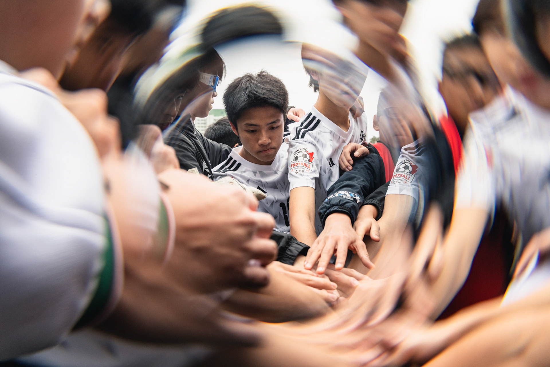 HONG KONG, China - FEBRUARY 09: during SamGor All Hong Kong Schools Jing Ying Football Tournament 2025-26 - Jockey Club Ti-I College vs Ying Wa College at Po Kong Village Road Park  Artificial Turf Soccer Pitch on February 9, 2026 in Hong Kong, China, (Photo by Jack Ng/)