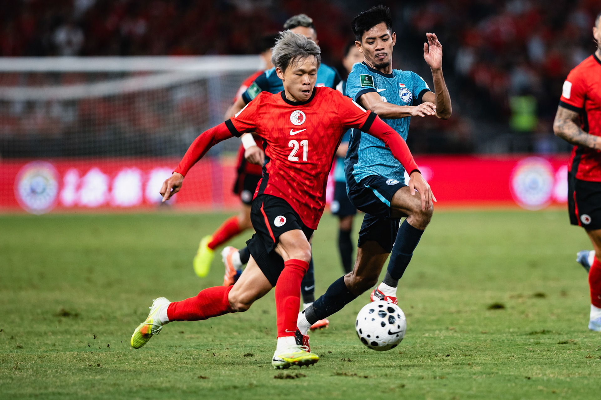 HONG KONG, China - NOVEMBER  18:  during 2027 Asian Cup Qualifers - Hong Kong, China vs Singapore at Kai Tak Stadium on November 18, 2025 in Hong Kong, China, (Photo by Jack Ng/Pixel Images)