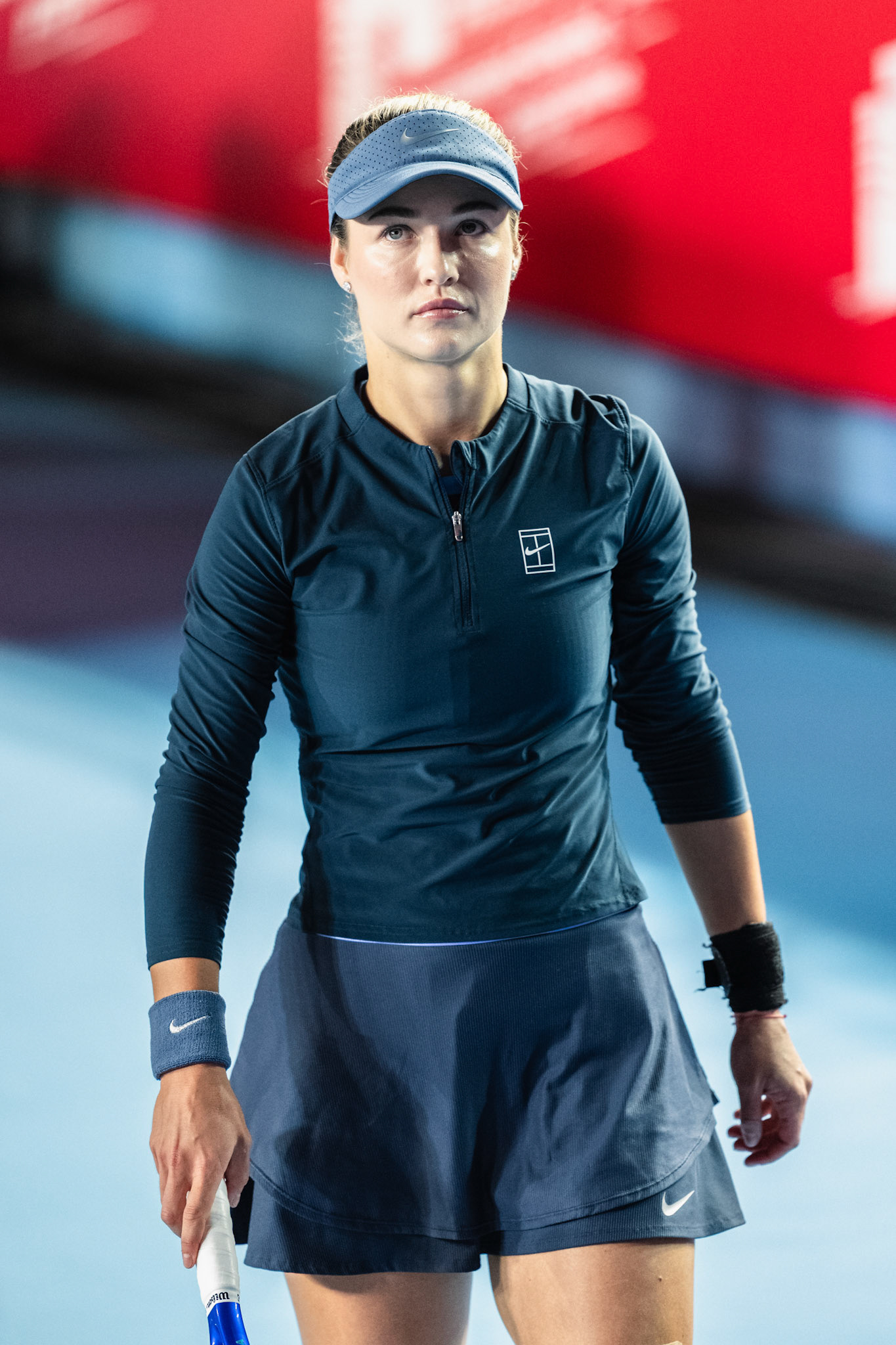 HONG KONG, China - Anna Kalinskaya of Russia play against Victoria Mboko of Canada during WTA 250 - Prudential Hong Kong Tennis Open at Victoria Park Tennis Court on October 31, 2025 in Hong Kong, China, (Photo by Jack Ng/Alamy Live News)