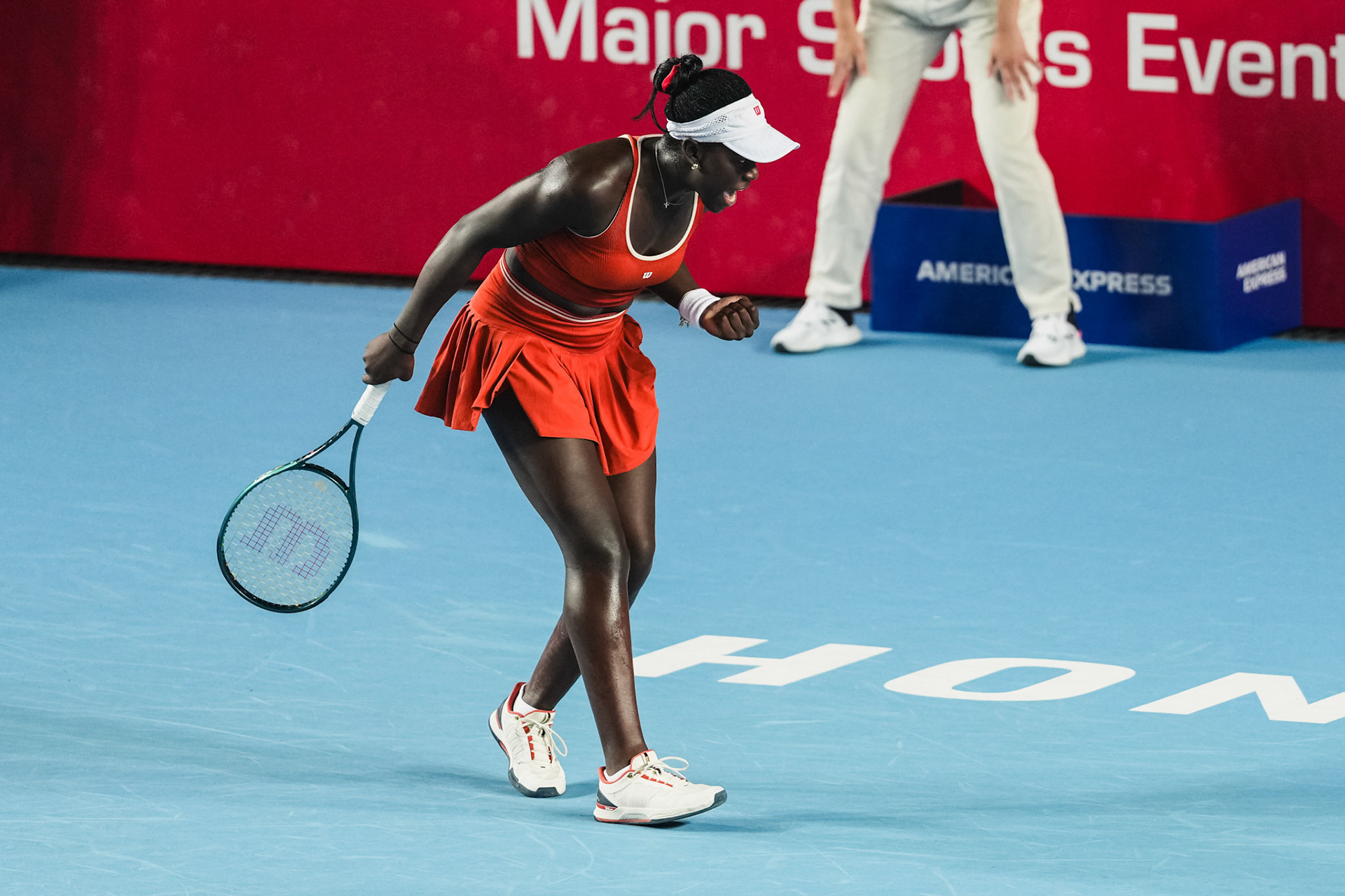 HONG KONG, China - Alexandra Eala of the Philippines vs Victoria Mboko of Canada in action during WTA 250 - Prudential Hong Kong Tennis Open at Victoria Park Tennis Court on October 30, 2025 in Hong Kong, China, (Photo by Jack Ng/Alamy Live News)
