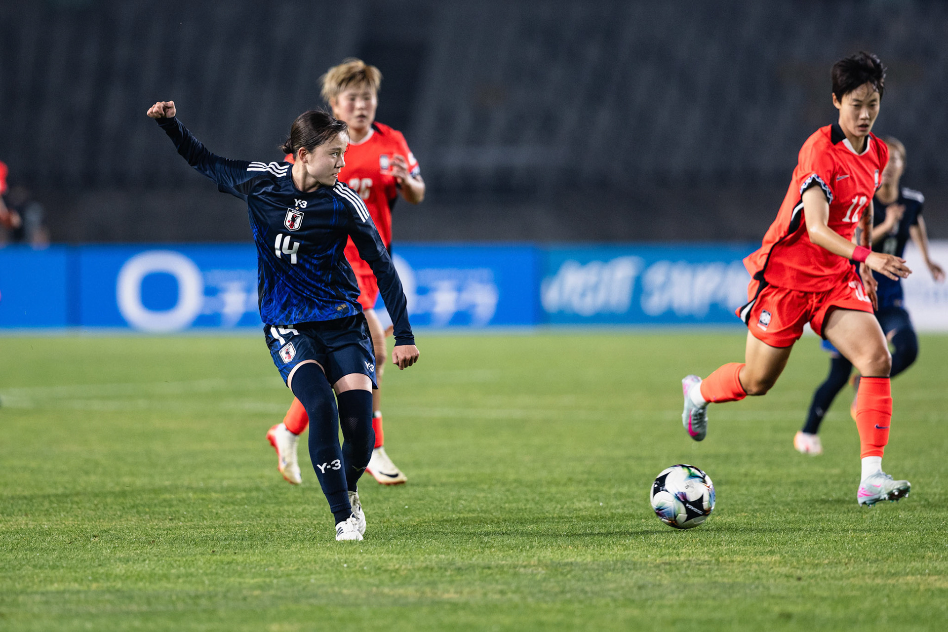 HWASEONG, South Korea - JULY  13:  during EAFF E-1 Football Championship - South Korea vs Japan at Hwaseong Sports Complex on July 13, 2025 in Hwaseong, South Korea, (Photo by Jack Ng/Pixel Images)
