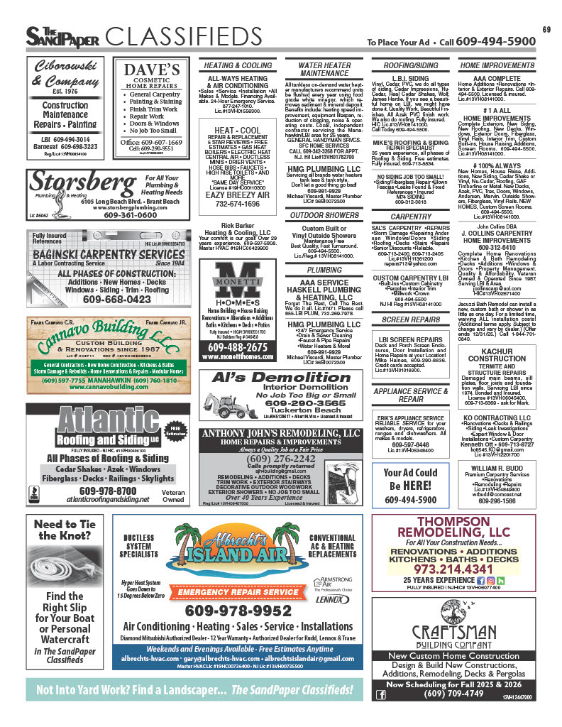 The SandPaper Classifieds Page 4 - Week of 12/17/2025
