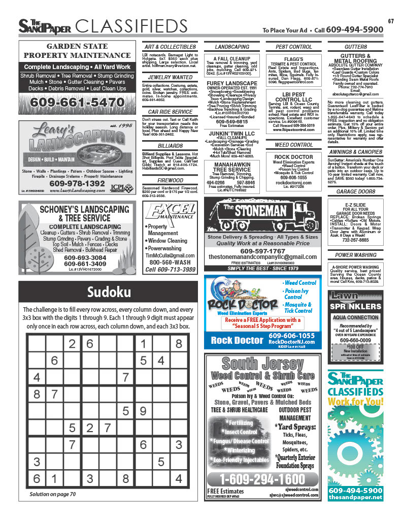 The SandPaper Classifieds Page 2 - Week of 12/17/2025