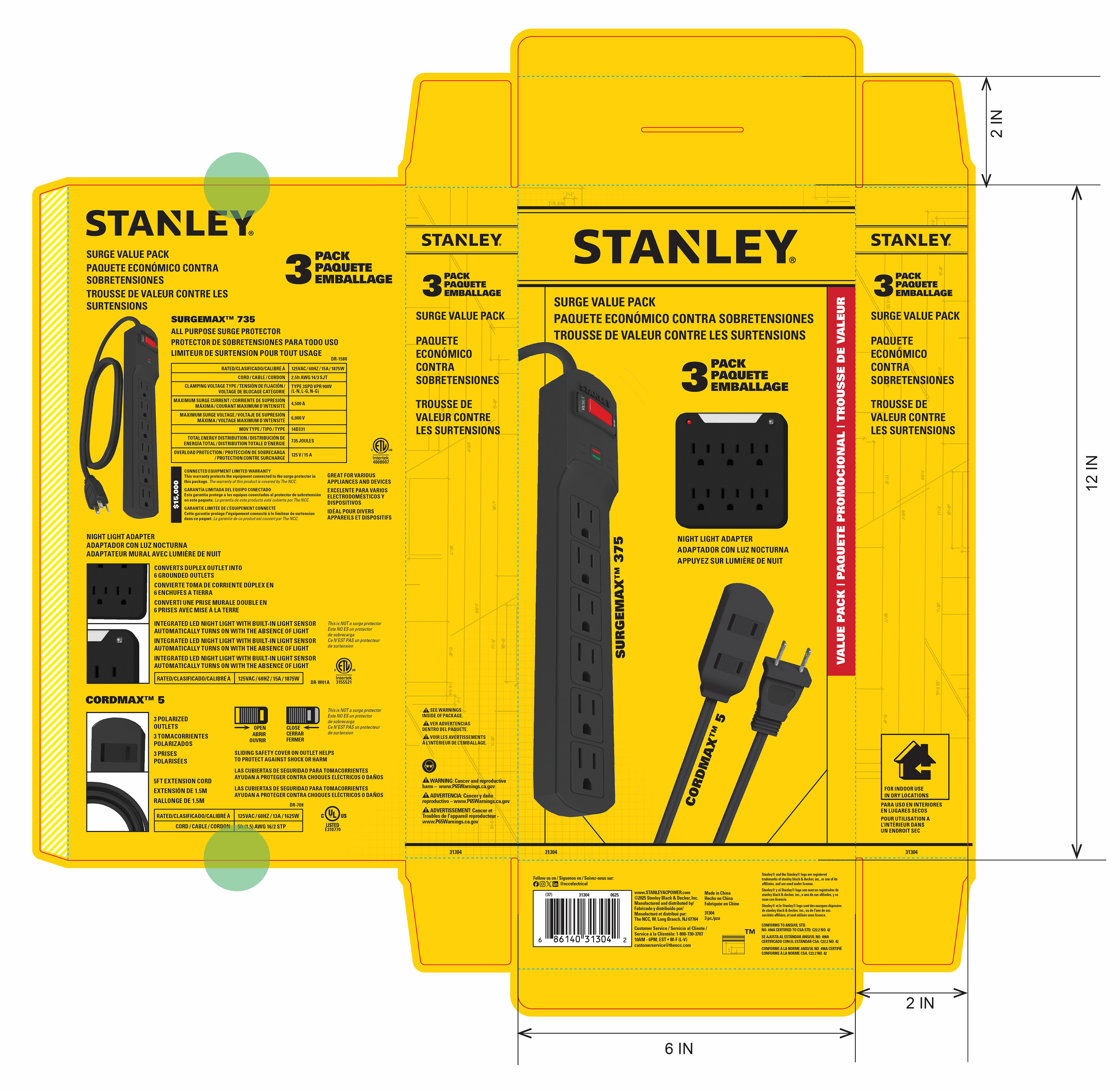 STANLEY Surge Value Pack - Color Box (2022-2025 Design)