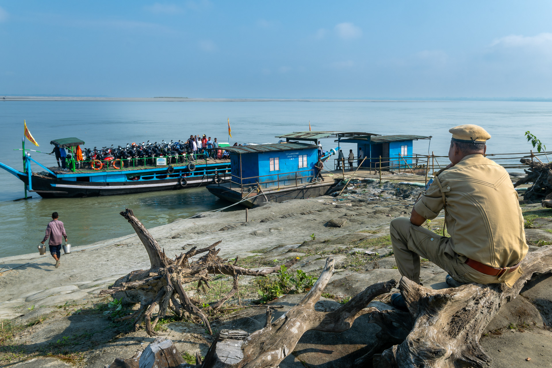 Embarcadère de Nimati Ghat pour traverser le Bramhapoutre