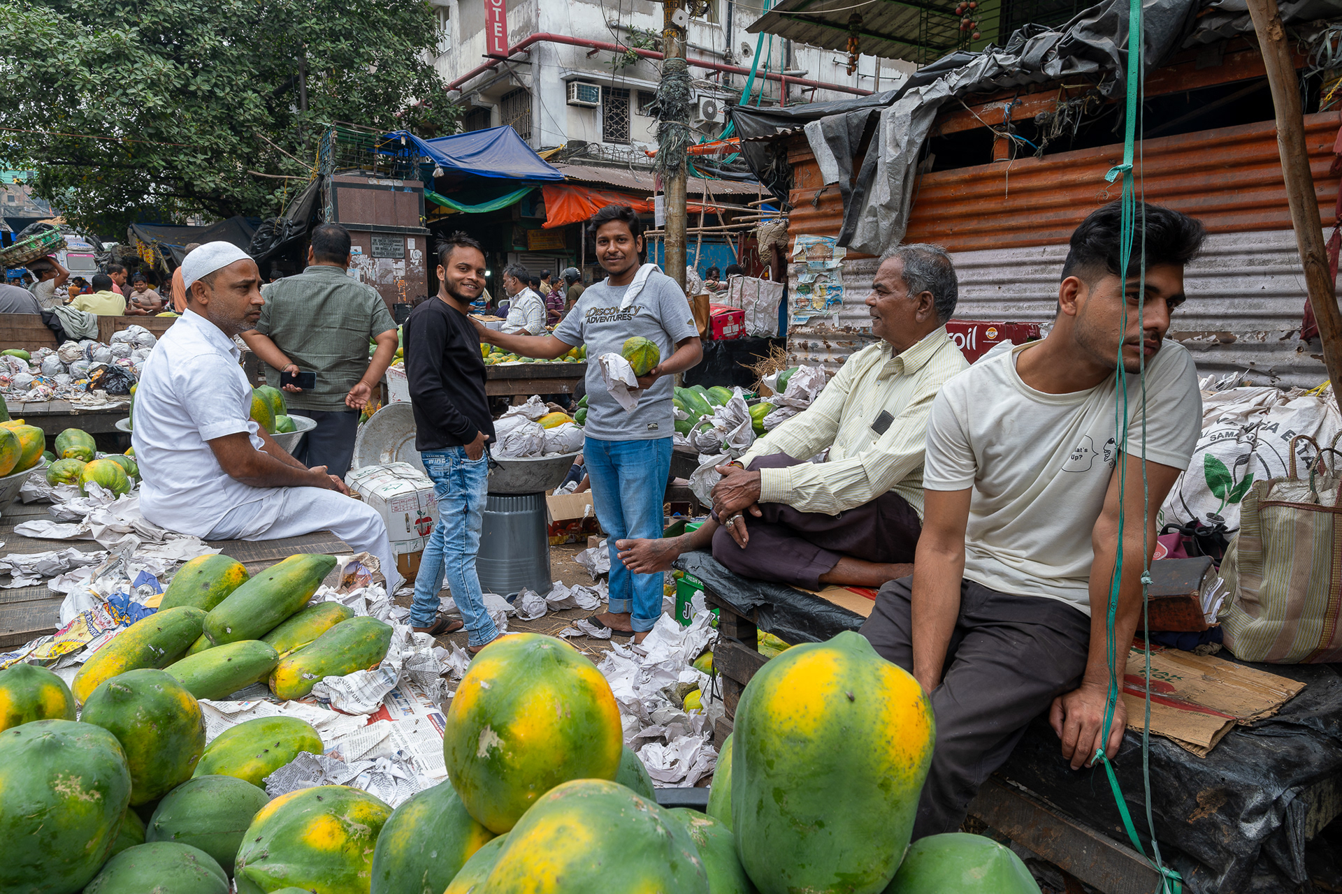 Marché aux fruits de Calcutta