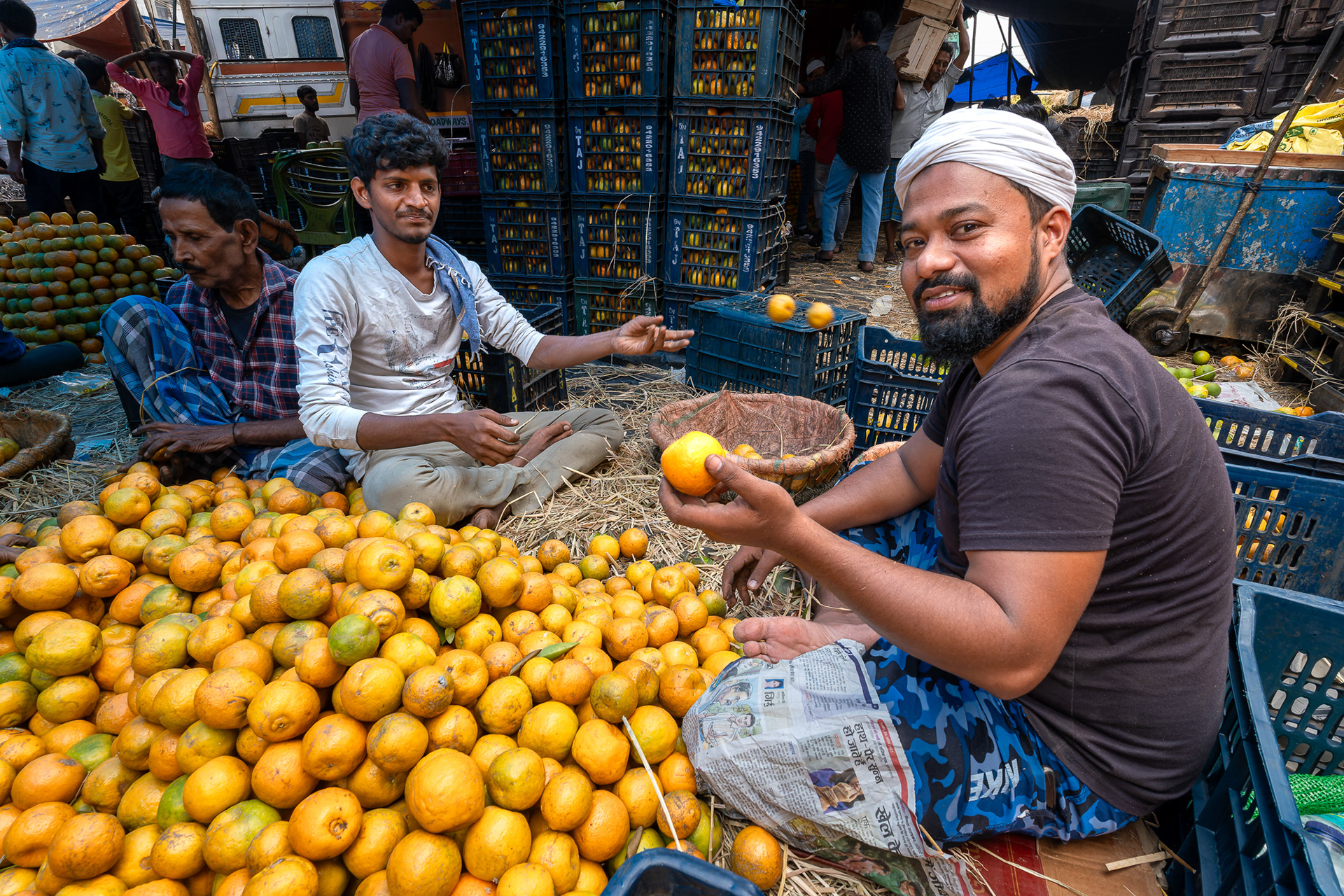 Marché aux fruits de Calcutta