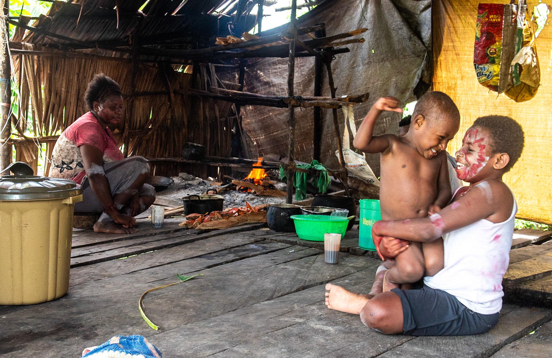 Habitat dans un village Asmat