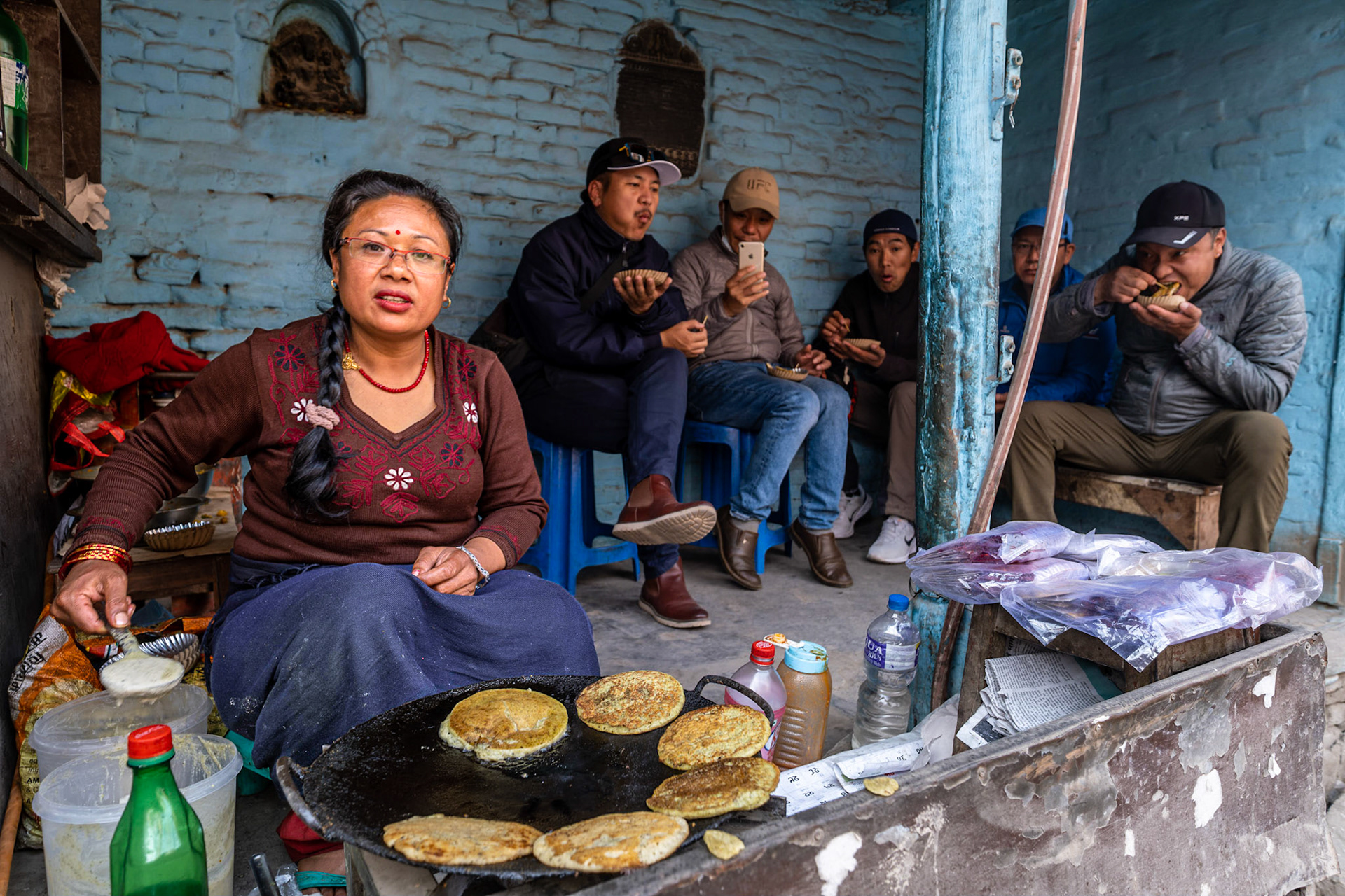 Katmandou, cuisine de rue